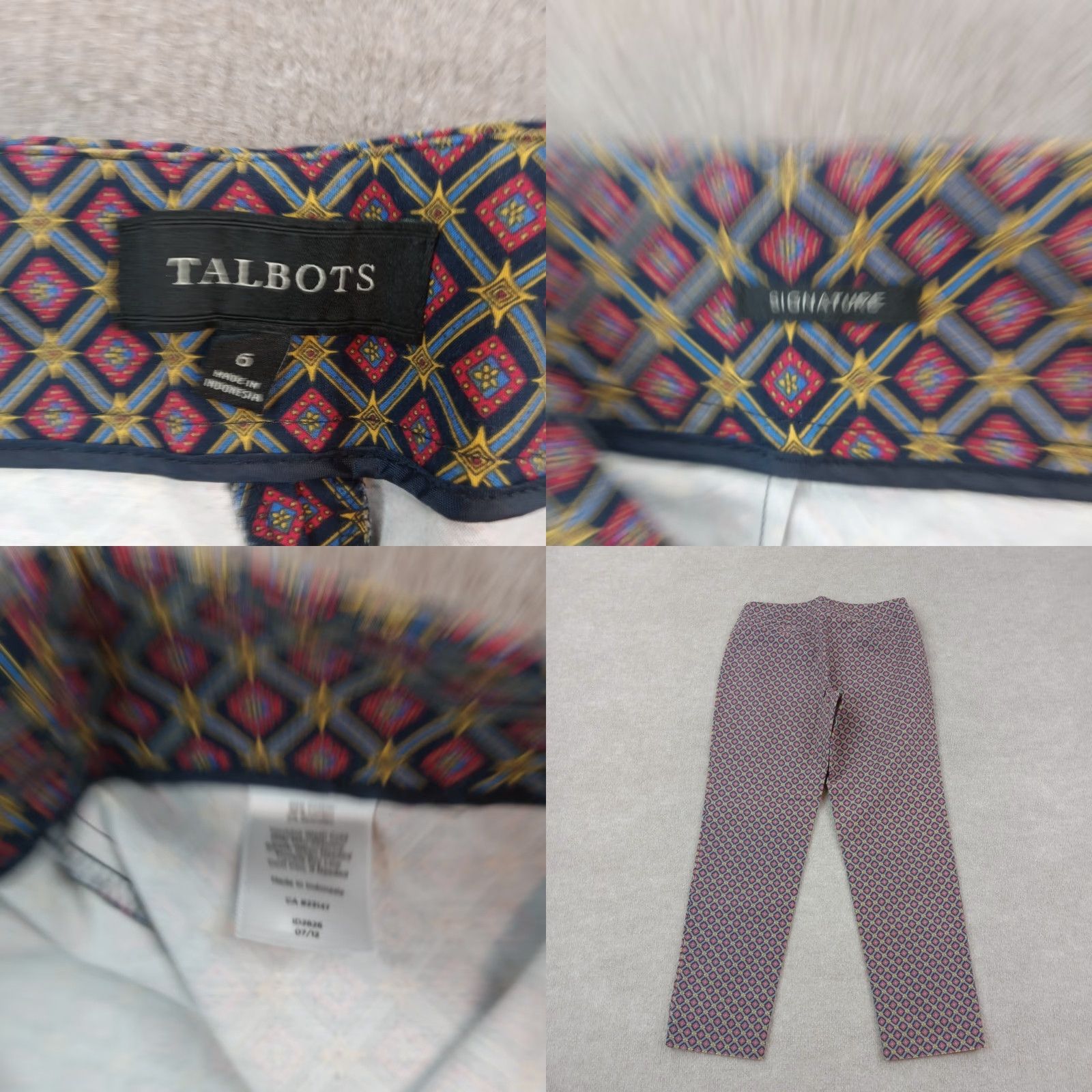 Talbots Talbots Womens Straight Leg Pants Size 6 Red Stretch Cotton Regular Size 28" / US 6 / IT 42 - 8 Thumbnail