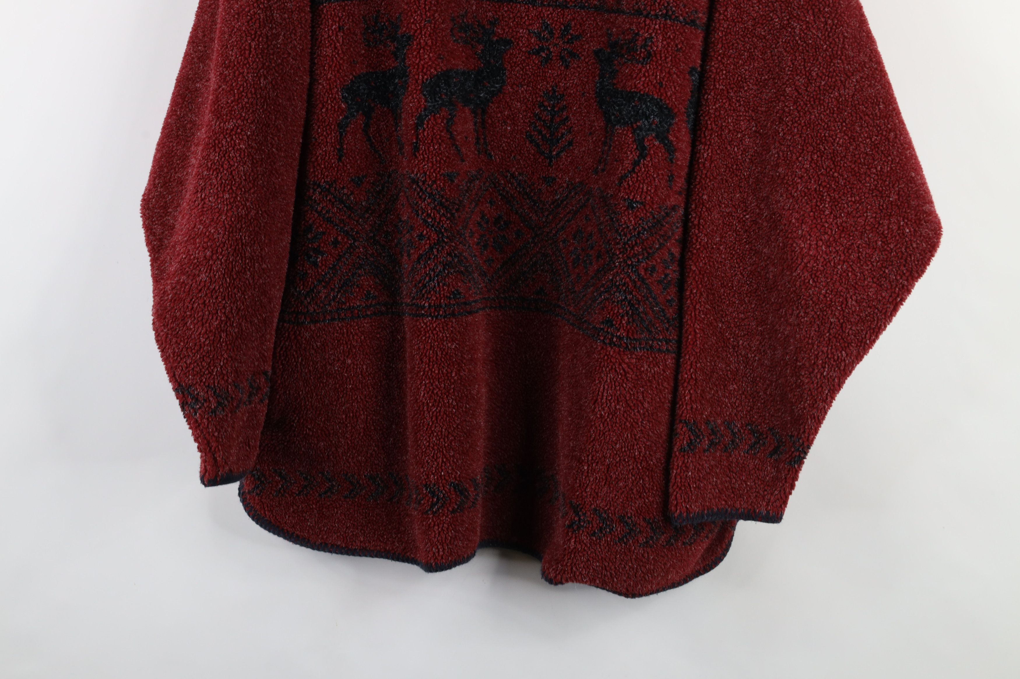 Vintage Vintage 90s Streetwear Fleece Reindeer Snowflake Sweater Size XXL / US 16-18 / IT 52-54 - 3 Thumbnail