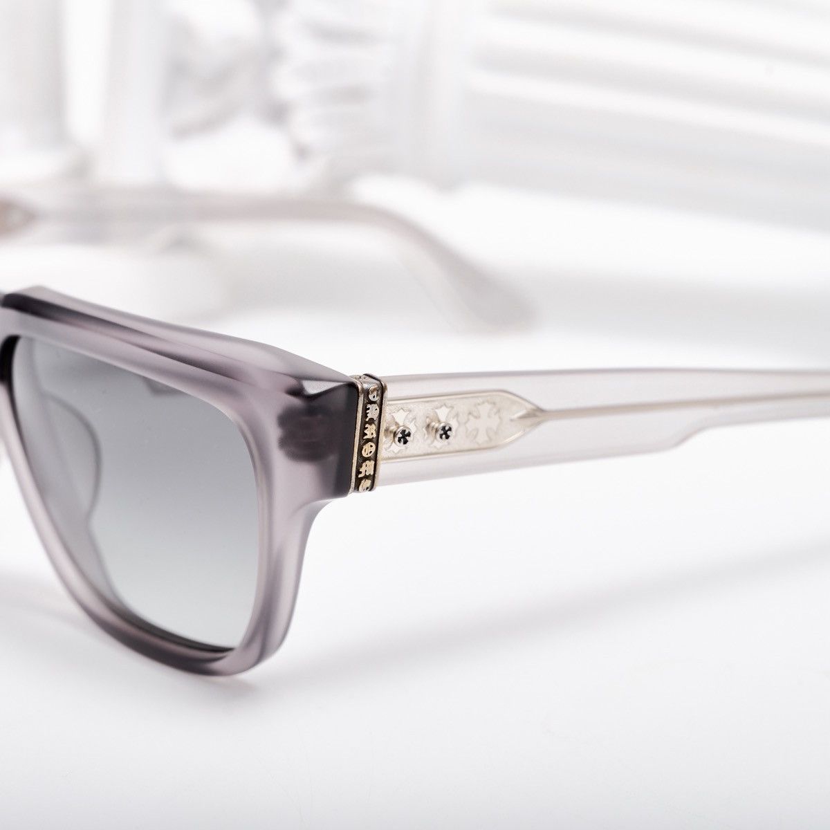 Chrome Hearts CHROME HEARTS MIDIXATHRILL I MATTE GRAPHITE SUNGLASSES Size ONE SIZE - 3 Thumbnail