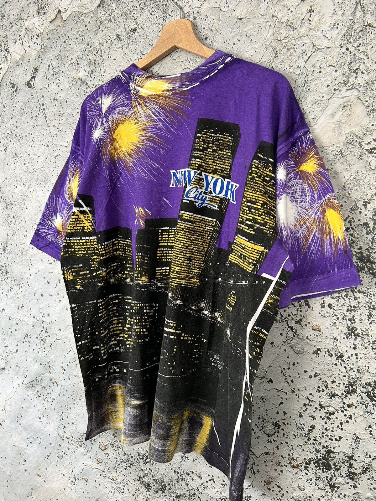 Vintage Vintage New York 90s All Over Printed Graphic Tee Rare Hype Size US XL / EU 56 / 4 - 2 Thumbnail