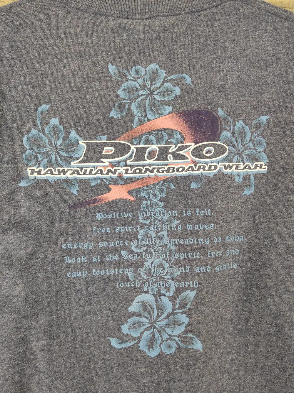 Japanese Brand × Vintage Piko surf vintage Blue Faded Sweatshirts #W1125 Size US XL / EU 56 / 4 - 10 Thumbnail