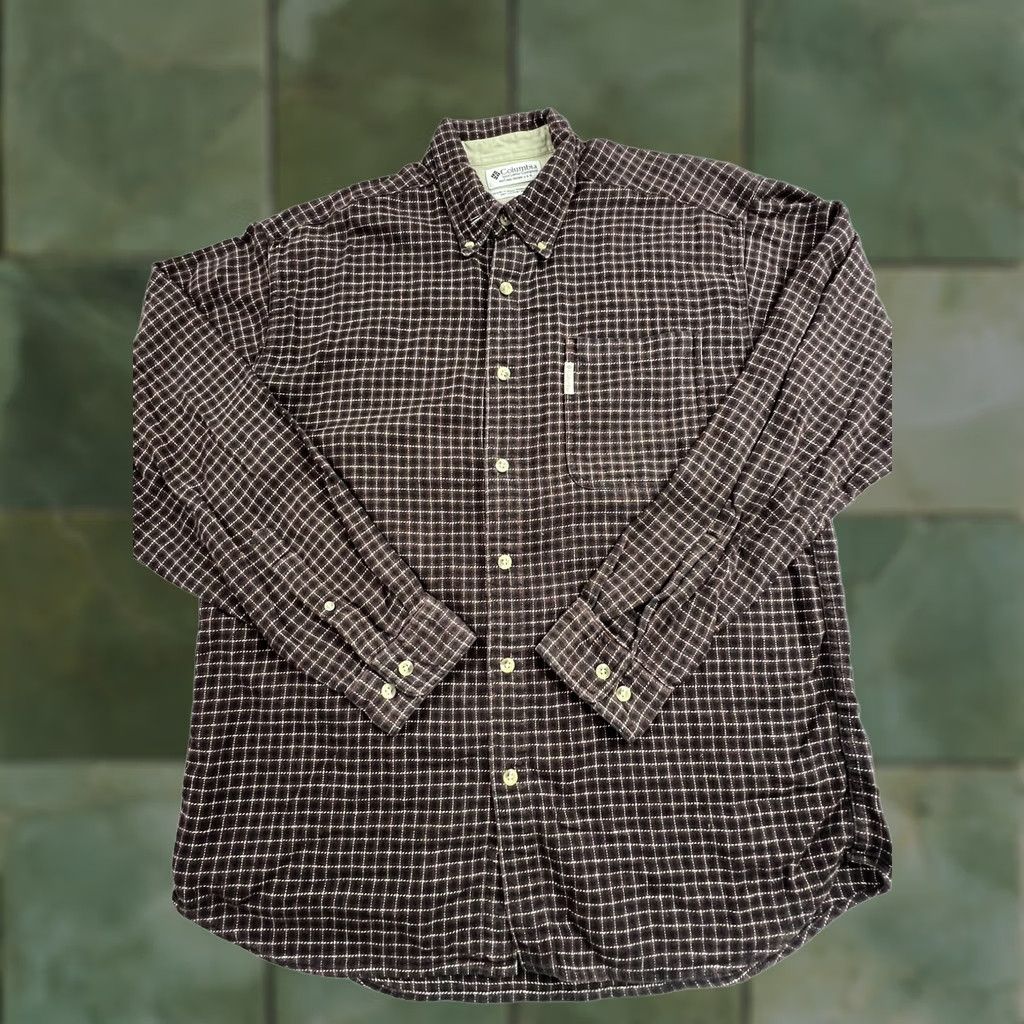 Vintage Columbia Shirt Mens Large Brown Check Flannel Button Front Long Sleeve Casual Size US L / EU 52-54 / 3 - 1 Thumbnail