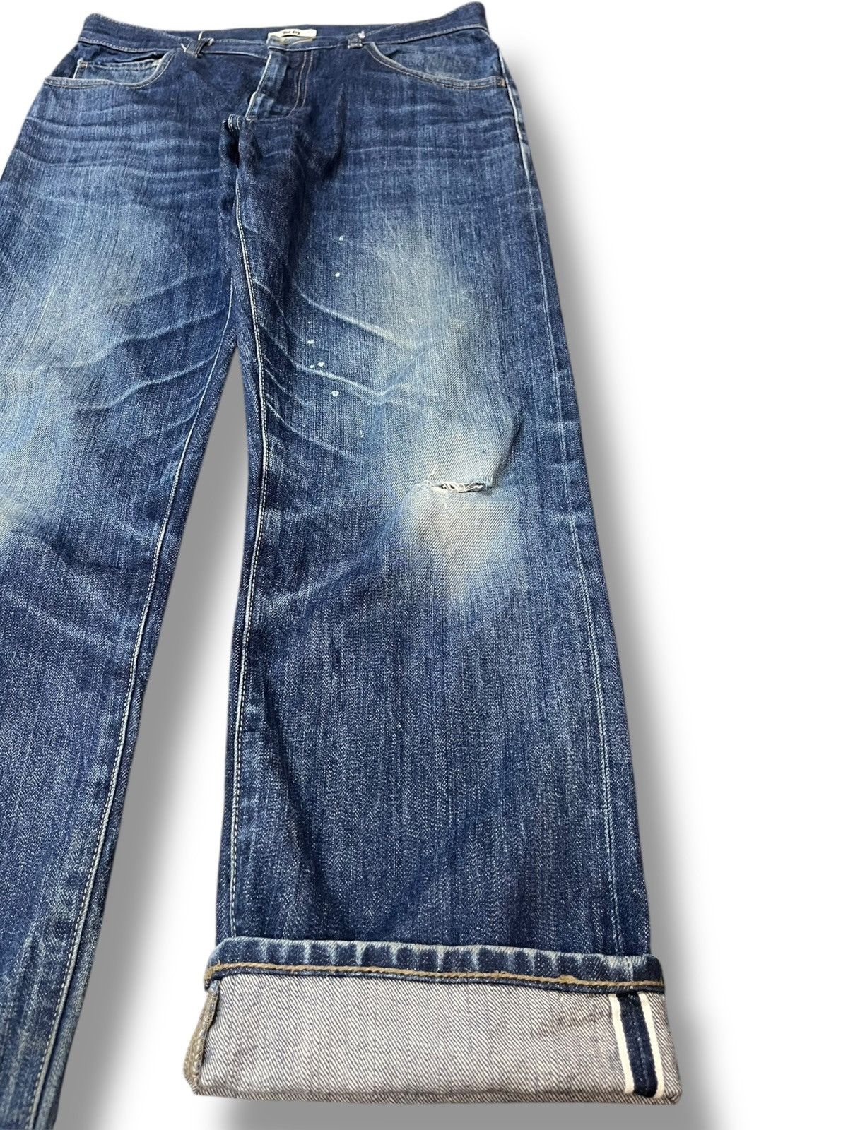 Christophe Lemaire × Jun Takahashi × Uniqlo Vintage Uniqlo U Selvedge Distressed Denim Size US 31 - 4 Thumbnail