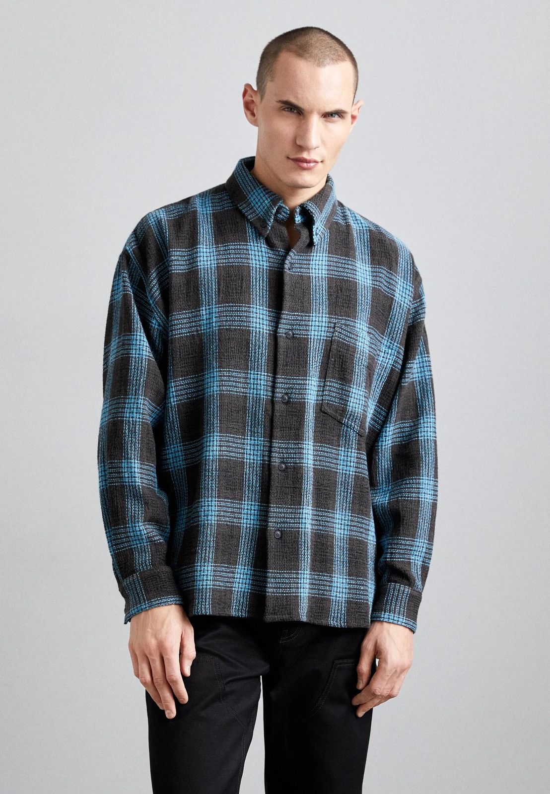 Won Hundred !DS! SS23 Won Hundred Maza Brown Blue Checker Flannel Shirt Size US L / EU 52-54 / 3 - 4 Thumbnail