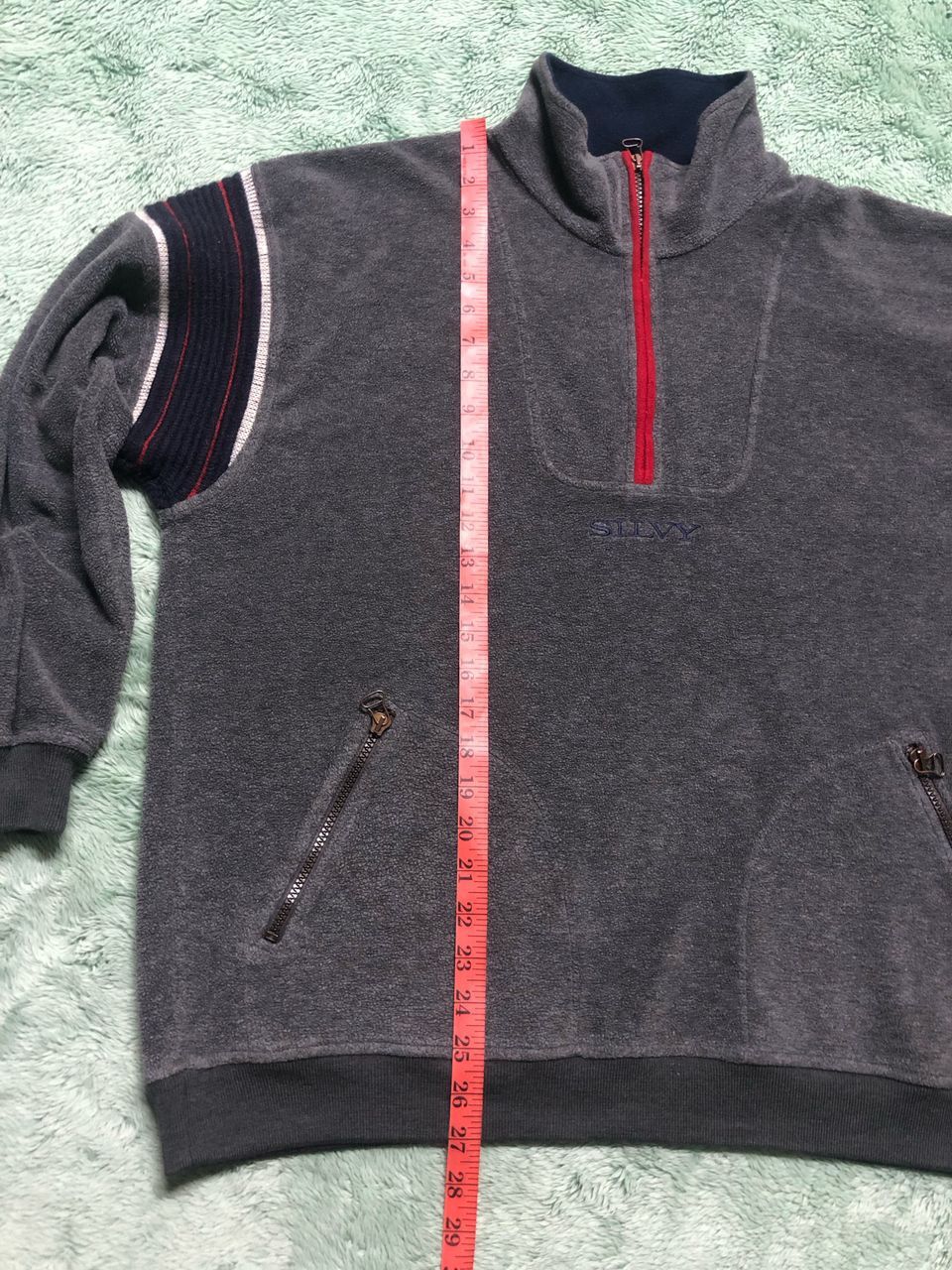 Other VINTAGE WALKING SILVY HALF ZIPPER CENTER FLEECE JACKET Size US L / EU 52-54 / 3 - 19 Thumbnail