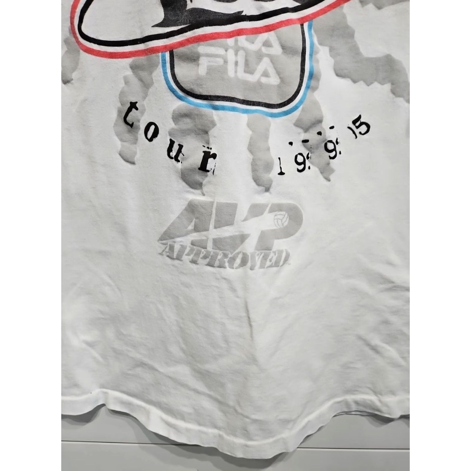 Fila VINTAGE FILA 1995 Pro Beach Volleyball Tour AVP Single Stitch Shirt Men XL White Graphic Print Volleyball Shirt Mens XL Size US XL / EU 56 / 4 - 3 Thumbnail