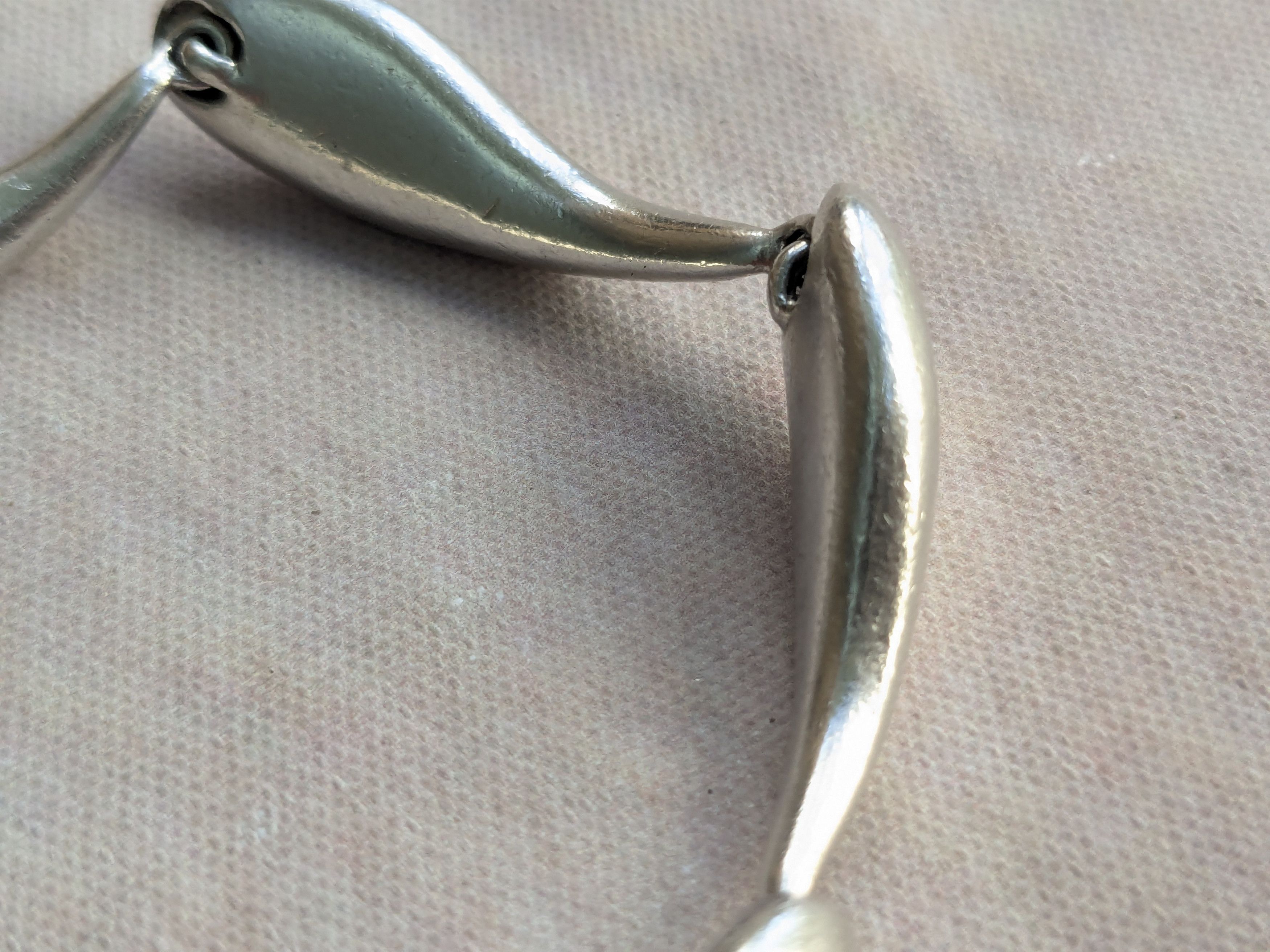 Jewelry Vintage Sterling Silver Bracelet E.Schiff Whale Modern Avant Size ONE SIZE - 12 Thumbnail