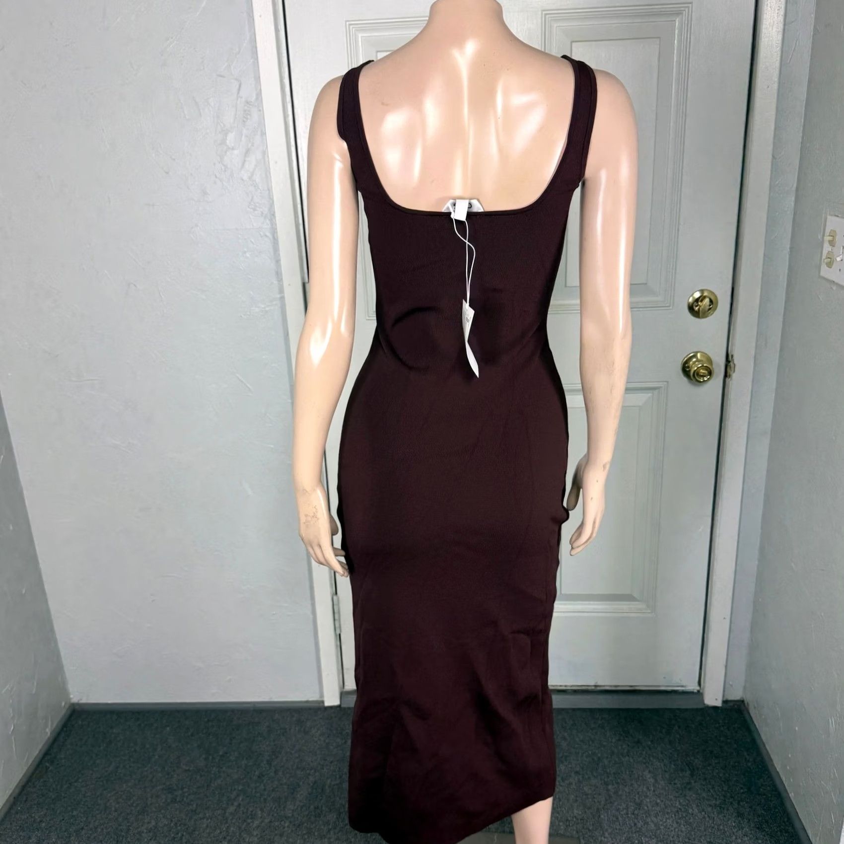 Cos COS Dress Womens S Purple NEW Women Knitted Tube Bodycon Burgundy Sleeveless Size S / US 4 / IT 40 - 4 Thumbnail