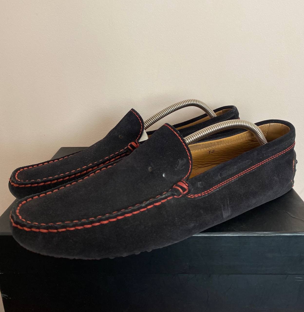 Tod's Tod's For Ferrari Black Suede Slip On Loafers Size 10 Size US 10 / EU 43 - 3 Thumbnail