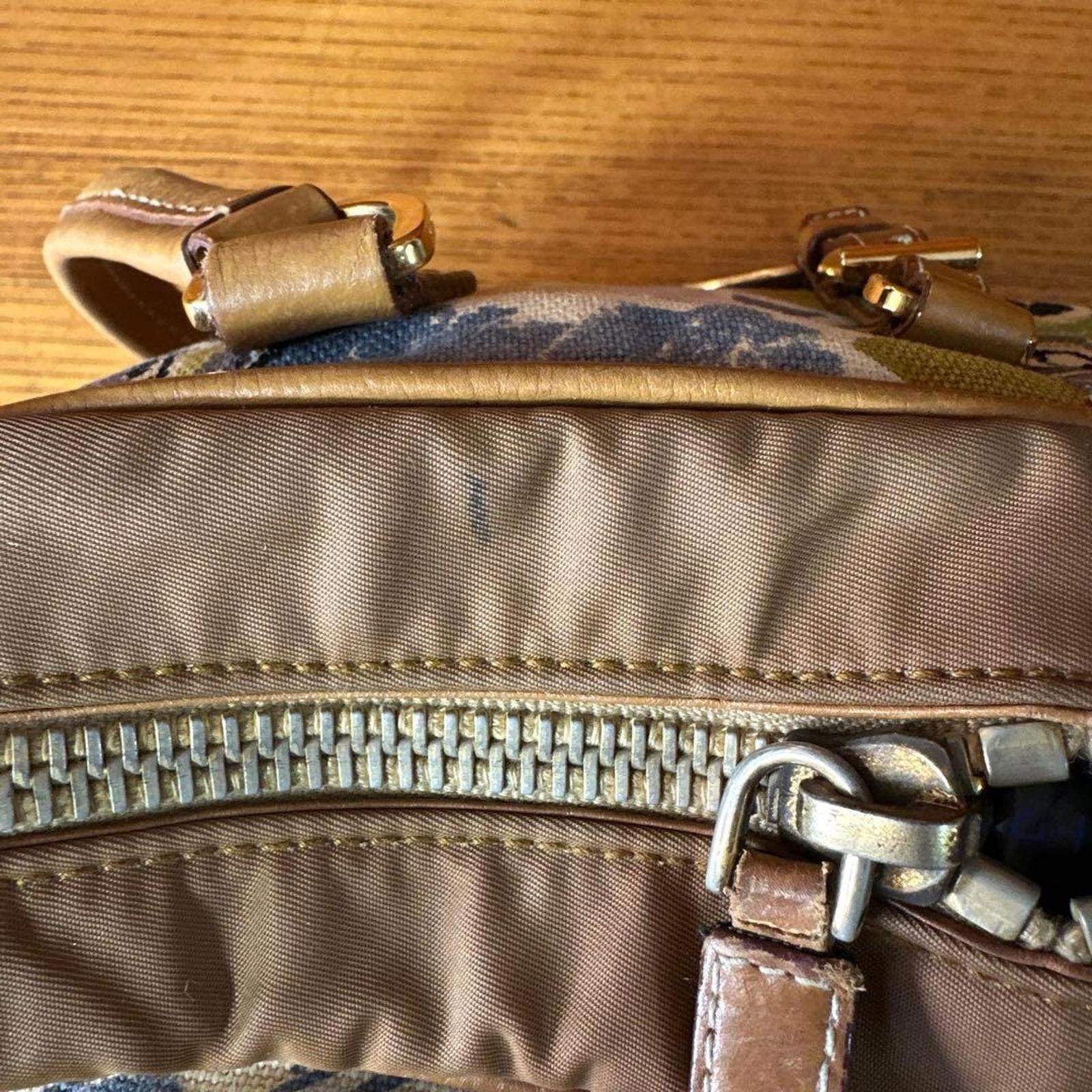 Prada Prada - Canvas Leather Handbag Abstract Print Size ONE SIZE - 6 Thumbnail