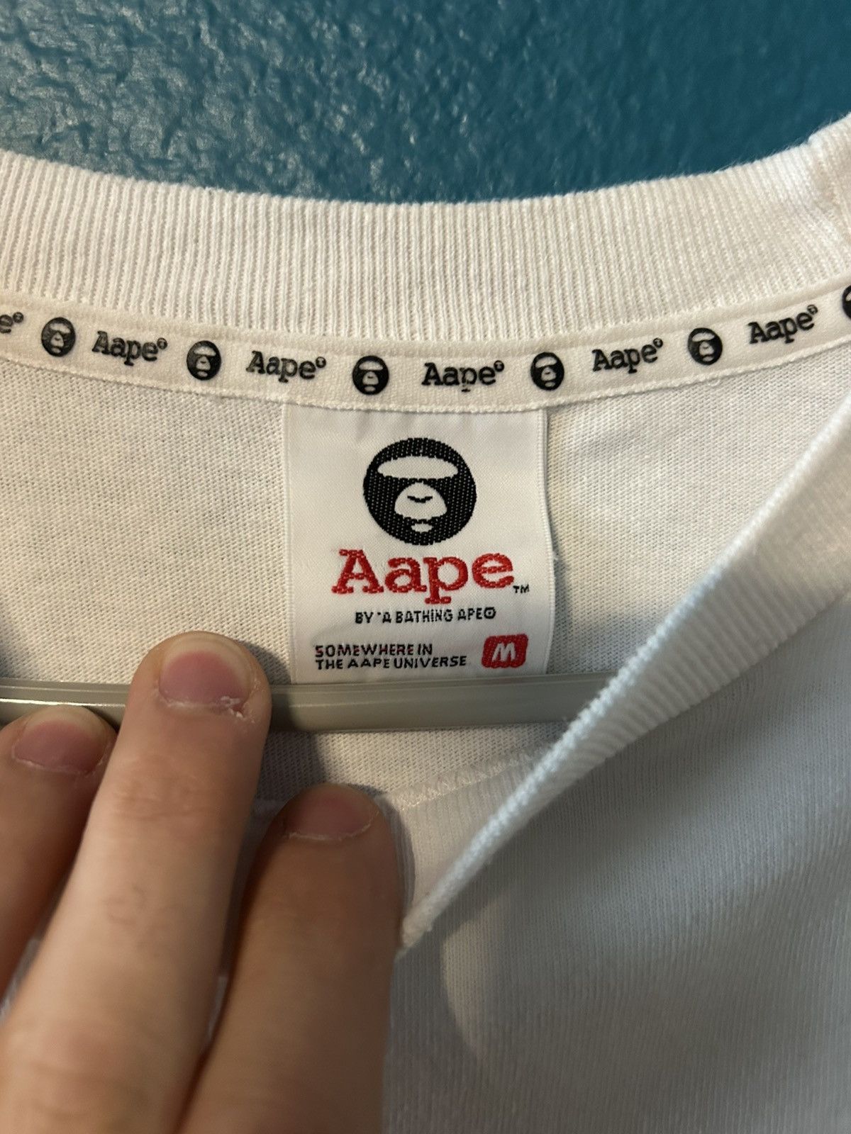 Aape × Bape Aape White Tee Size US M / EU 48-50 / 2 - 2 Thumbnail
