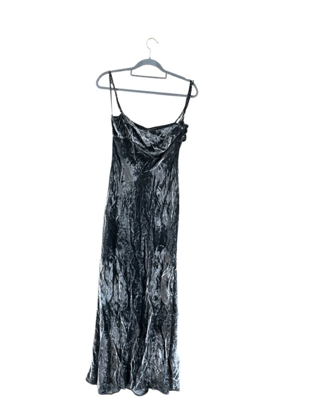 Elie Tahari Women's TAHARI Gray Velvet Cowl Neck Maxi Dress Size 10 Size L / US 10 / IT 46 - 3 Thumbnail