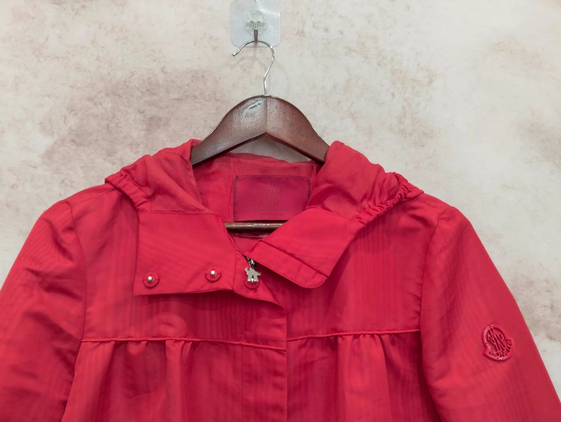 Moncler Moncler Red Trench Jacket Size 0 Size XS / US 0-2 / IT 36-38 - 3 Thumbnail