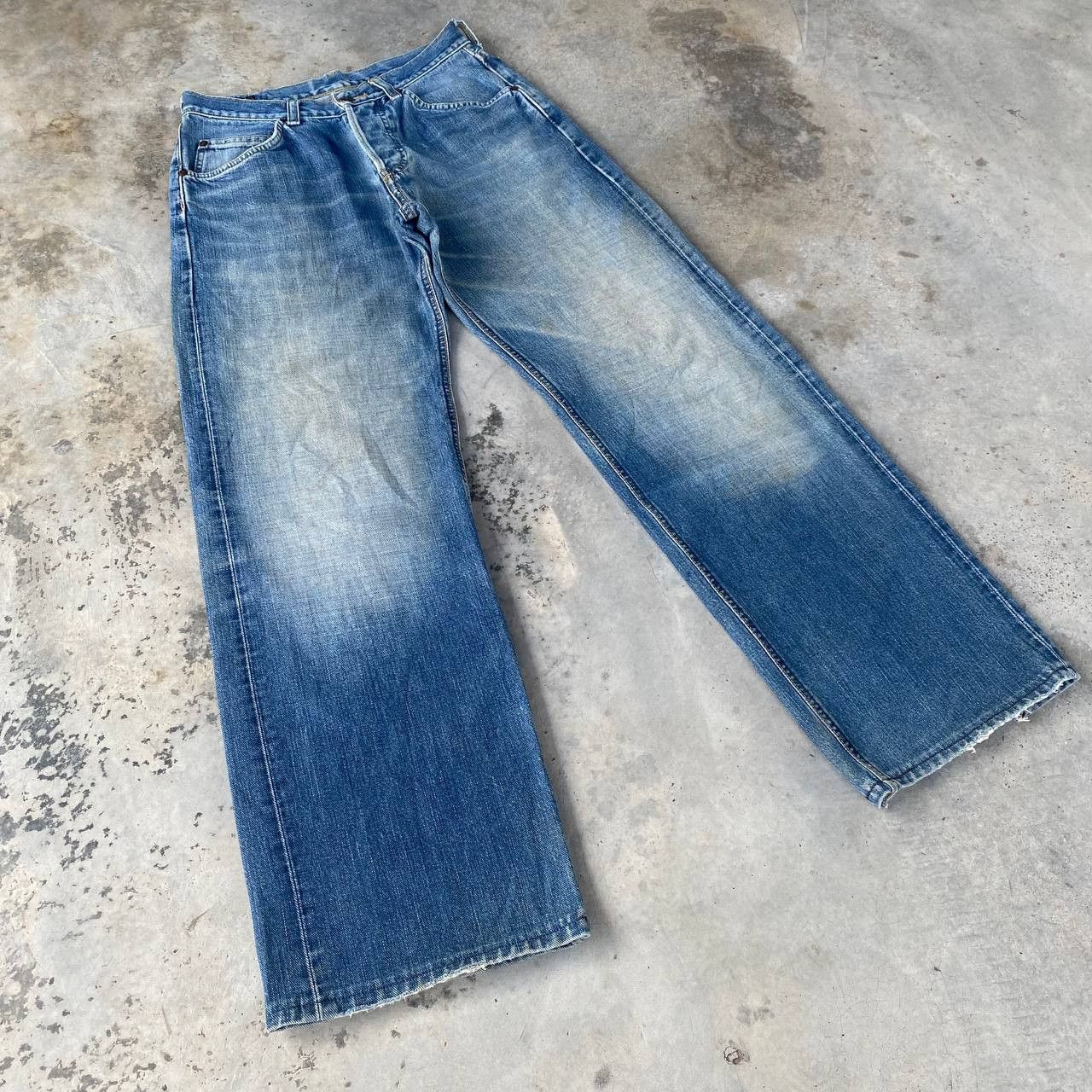 Lee Vintage 90s LEE RIDERS SELVEDGED Loose Denim Grunge Bluewash Size US 28 / EU 44 - 2 Thumbnail