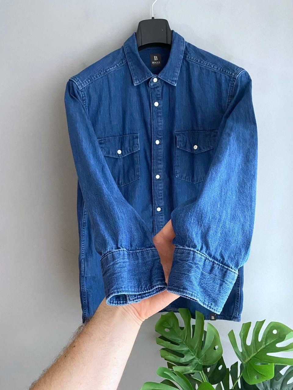 Boggi Boggi Milano Men's Blue Denim Shirt, Size M Size US M / EU 48-50 / 2 - 5 Thumbnail