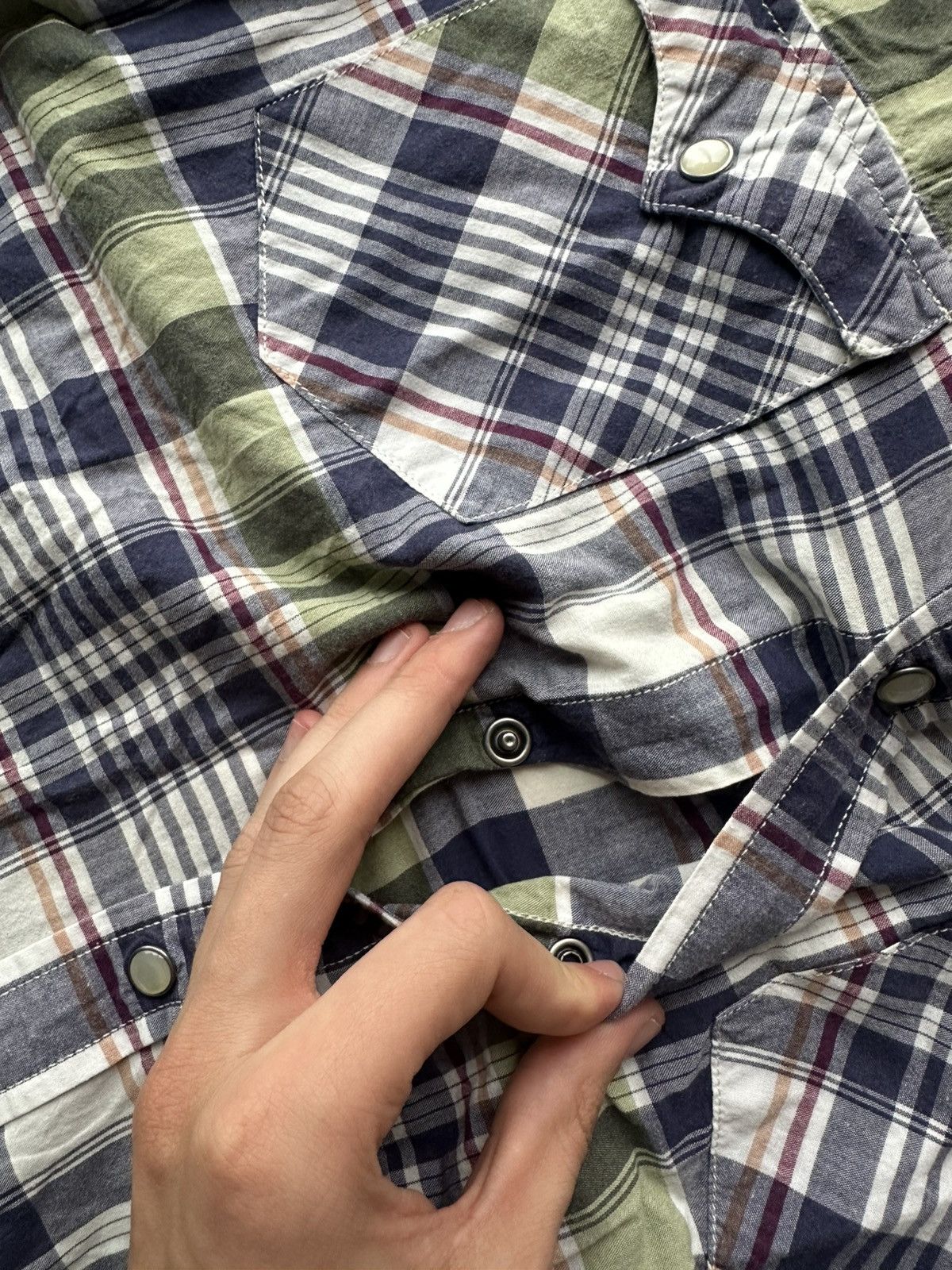 Denim & Supply Ralph Lauren 🚨Denim Supply Ralph Lauren Blue Button Up Denim Pocket Shirt Size US XL / EU 56 / 4 - 7 Thumbnail