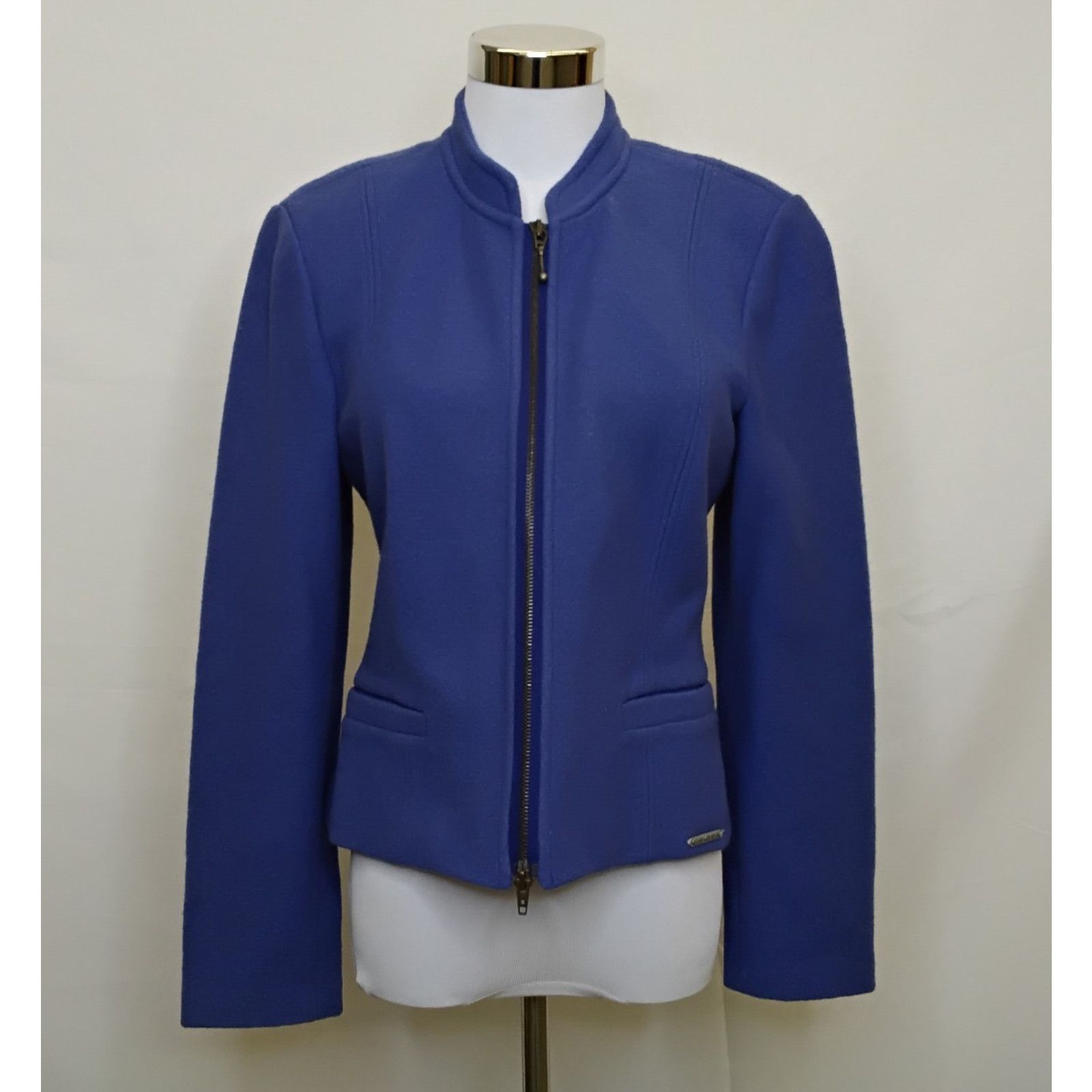 Other Geiger Wool Jacket Women's 36 (S) Royal Blue Made in Austria Size XS / US 0-2 / IT 36-38 - 2 Thumbnail