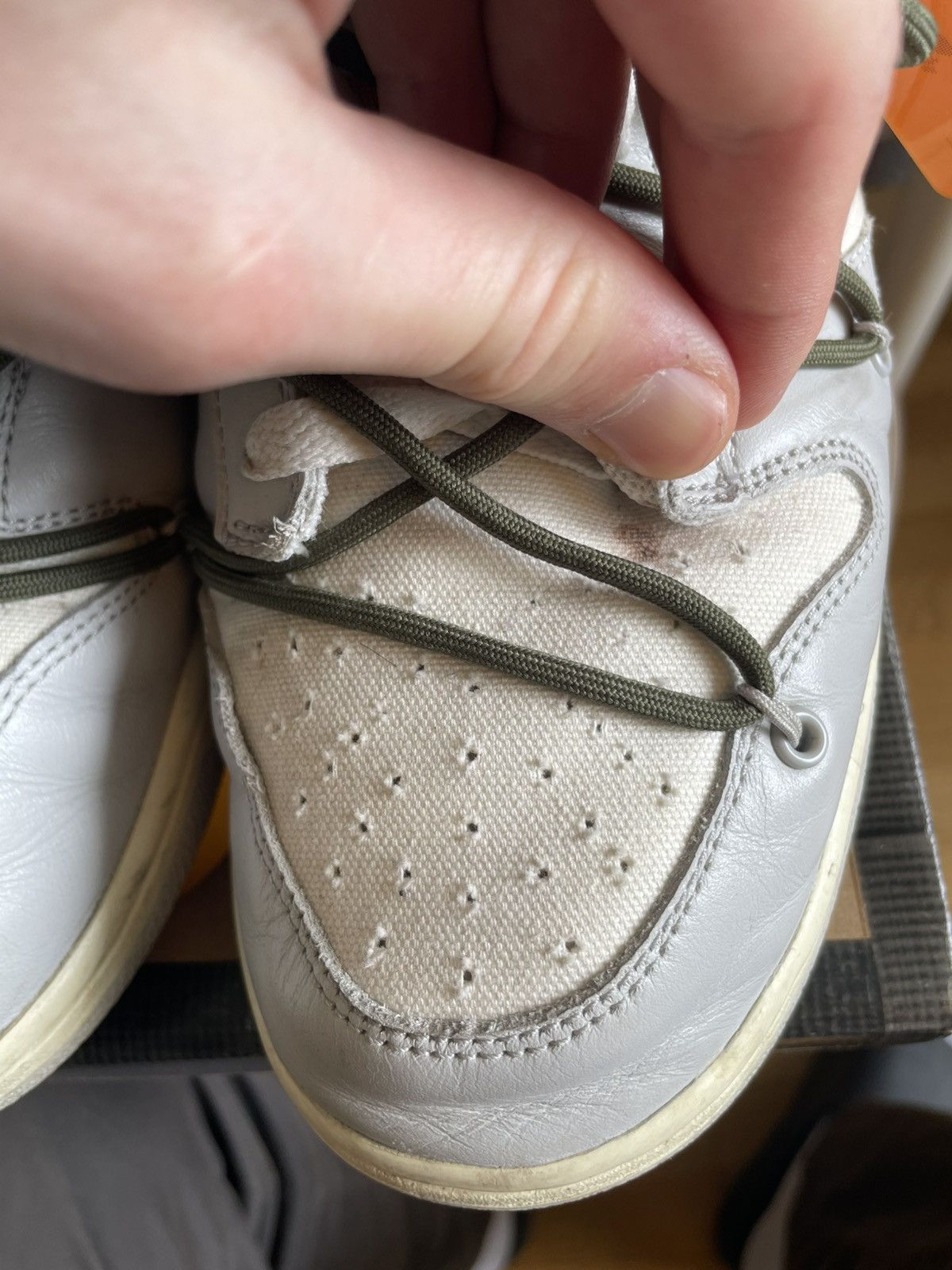 Nike × Off-White 100% Original Nike x Off-White Dunk Low Lot 22 of 50 Virgil Size US 12 / EU 45 - 8 Thumbnail