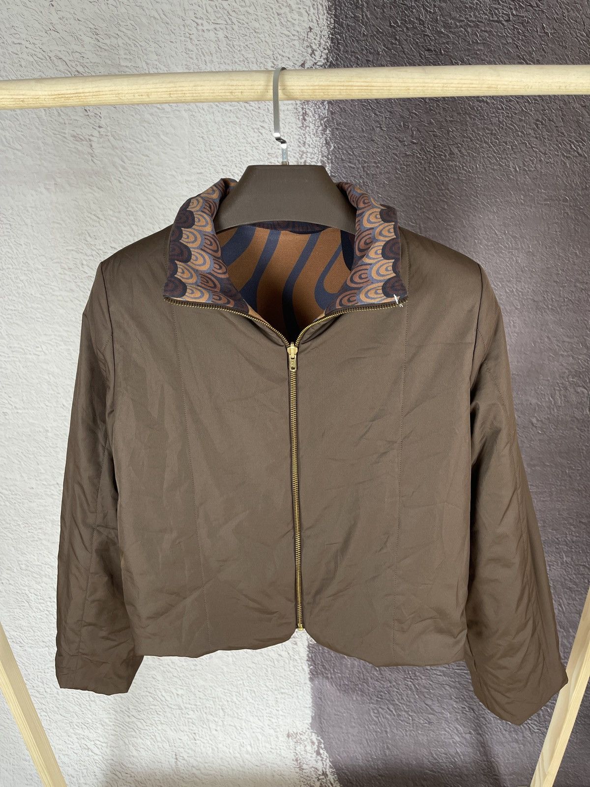 Roberta di Camerino 100% silk abstract reversible jacket