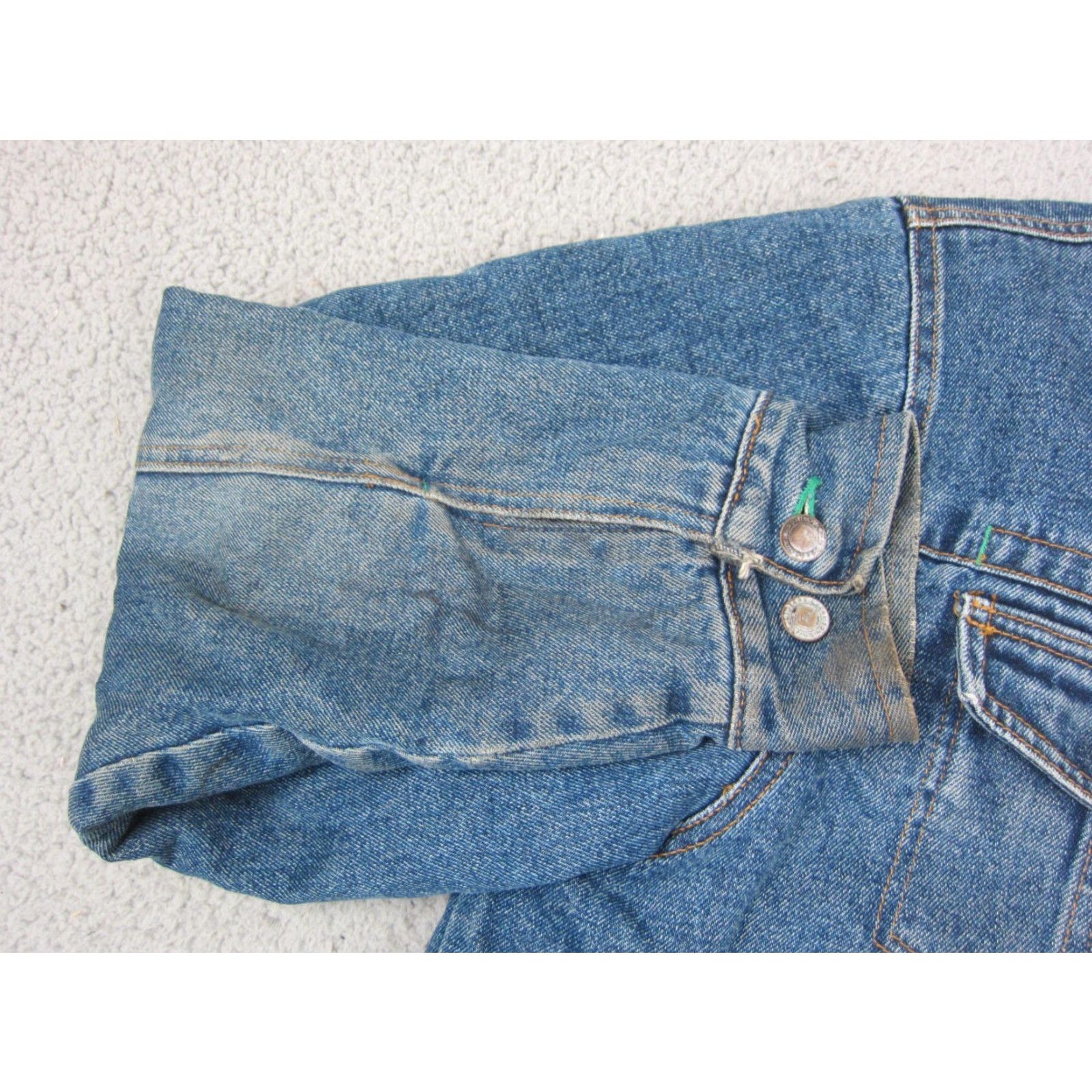 John Deere VINTAGE John Deere Jacket Mens L Blue Denim Trucker Sherpa Fleece Lined Workwear Casual 80s Mens Size US L / EU 52-54 / 3 - 4 Thumbnail