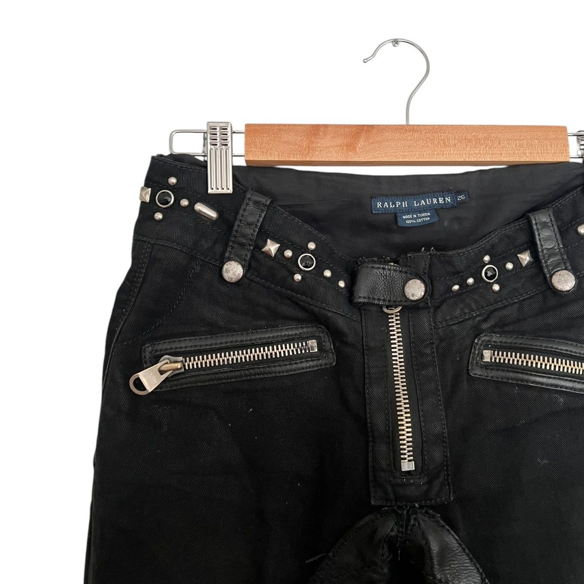 Ralph Lauren Ralph Lauren leather hybrid stud denim Size US 26 / EU 42 - 2 Thumbnail