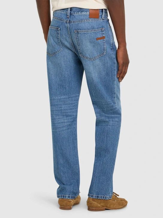 Z Zegna o1lsvrm0525 Vintage House 5-Pocket Cotton Jeans in Blue Size US 32 / EU 48 - 4 Thumbnail