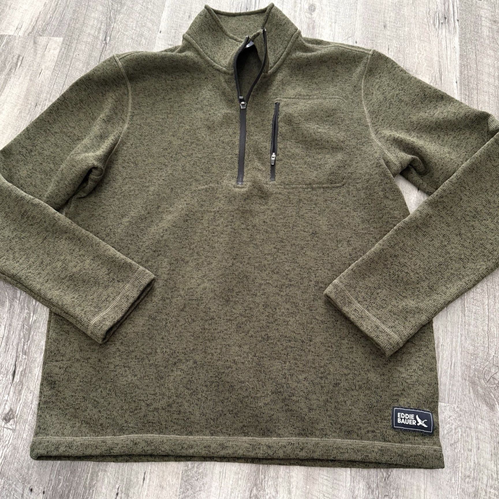 Eddie Bauer Eddie Bauer 1/4 Zip Pullover Mens Large Green Knit Fleece Sweatshirt Shirt Hoodie Size US L / EU 52-54 / 3 - 6 Thumbnail