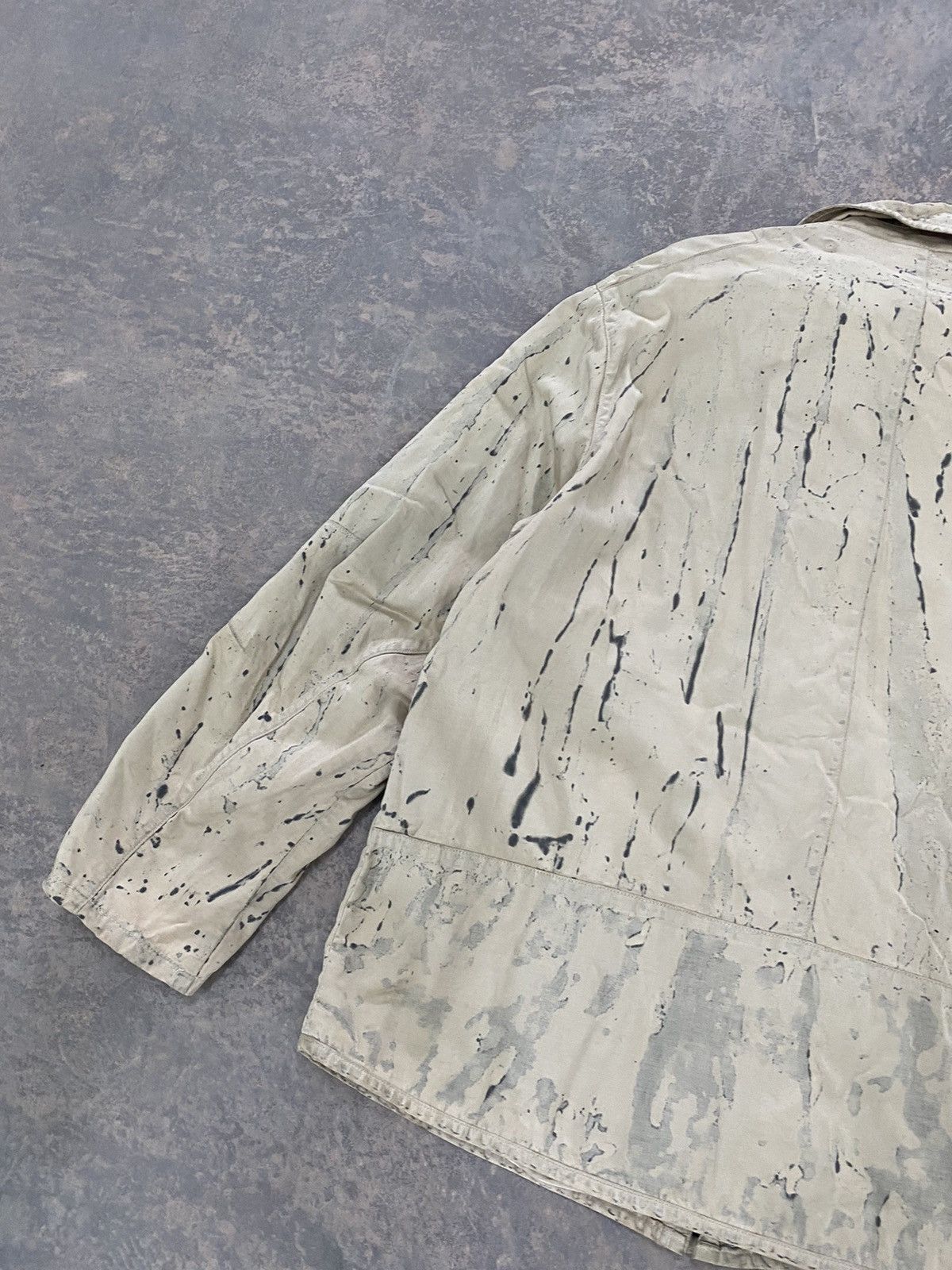 C.P. Company VINTAGE C.P. COMPANY WAXED PAINT SPLATTER ZIPPER JACKET Size US L / EU 52-54 / 3 - 19 Thumbnail