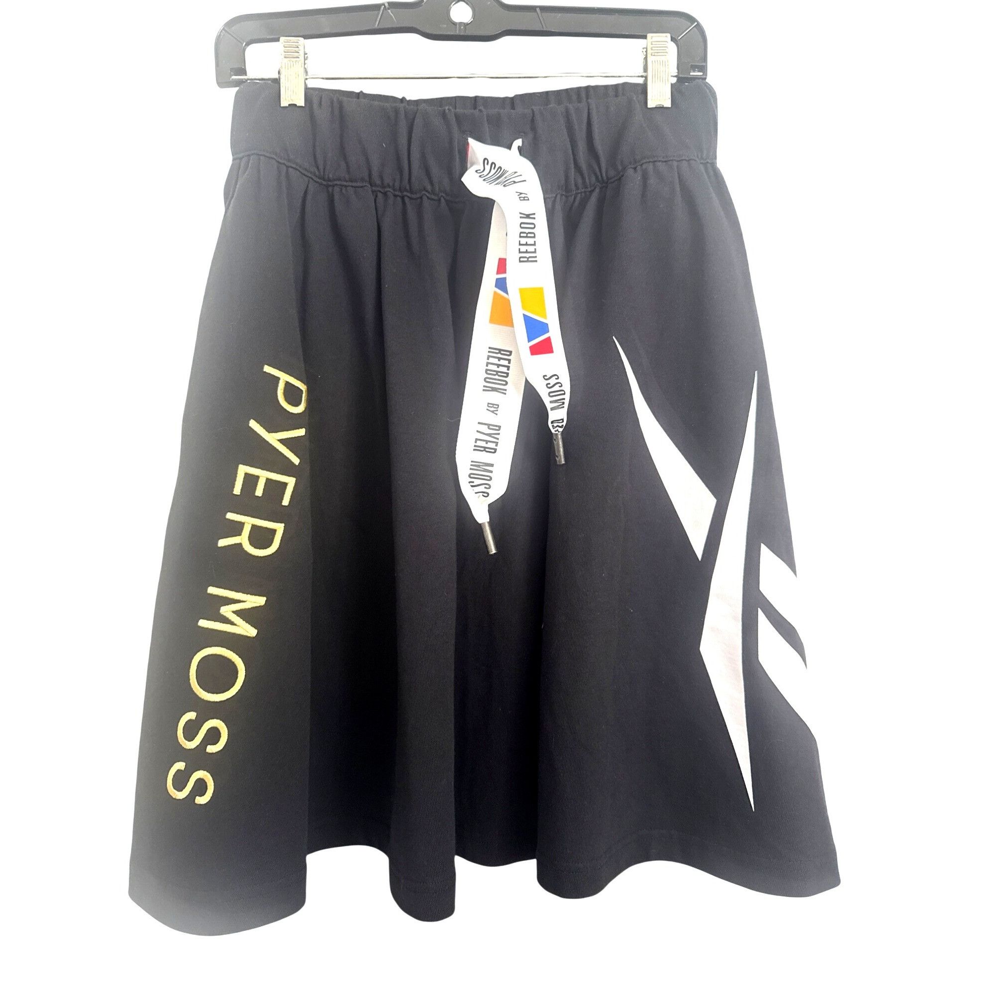 Reebok Reebok Classic X Pyer Moss Skirt XS Black Cotton Blend Elast Size 26" / US 2 / IT 38 - 2 Thumbnail