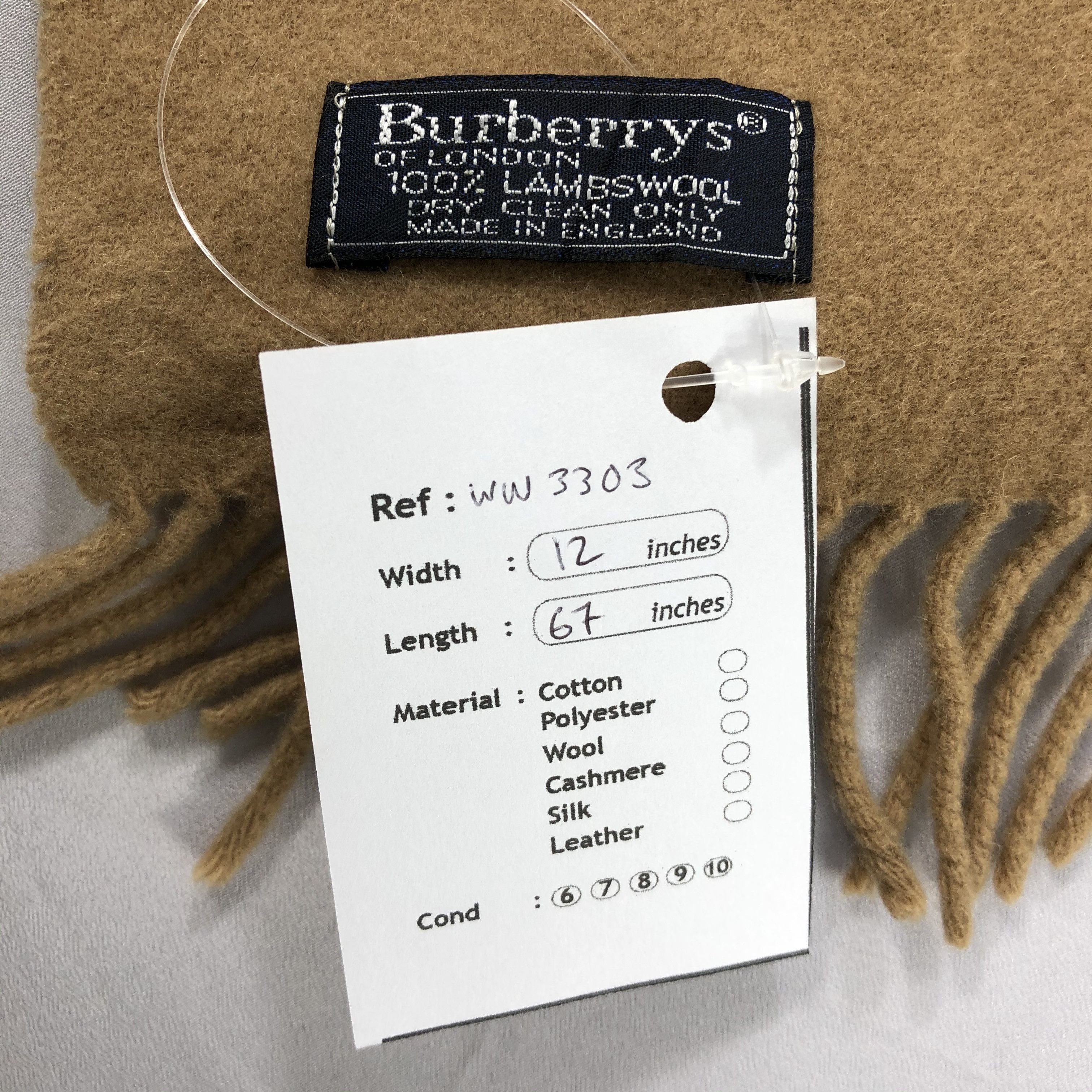 Burberry × Vintage Vintage Burberry Scarf - WW3303 Size ONE SIZE - 5 Thumbnail