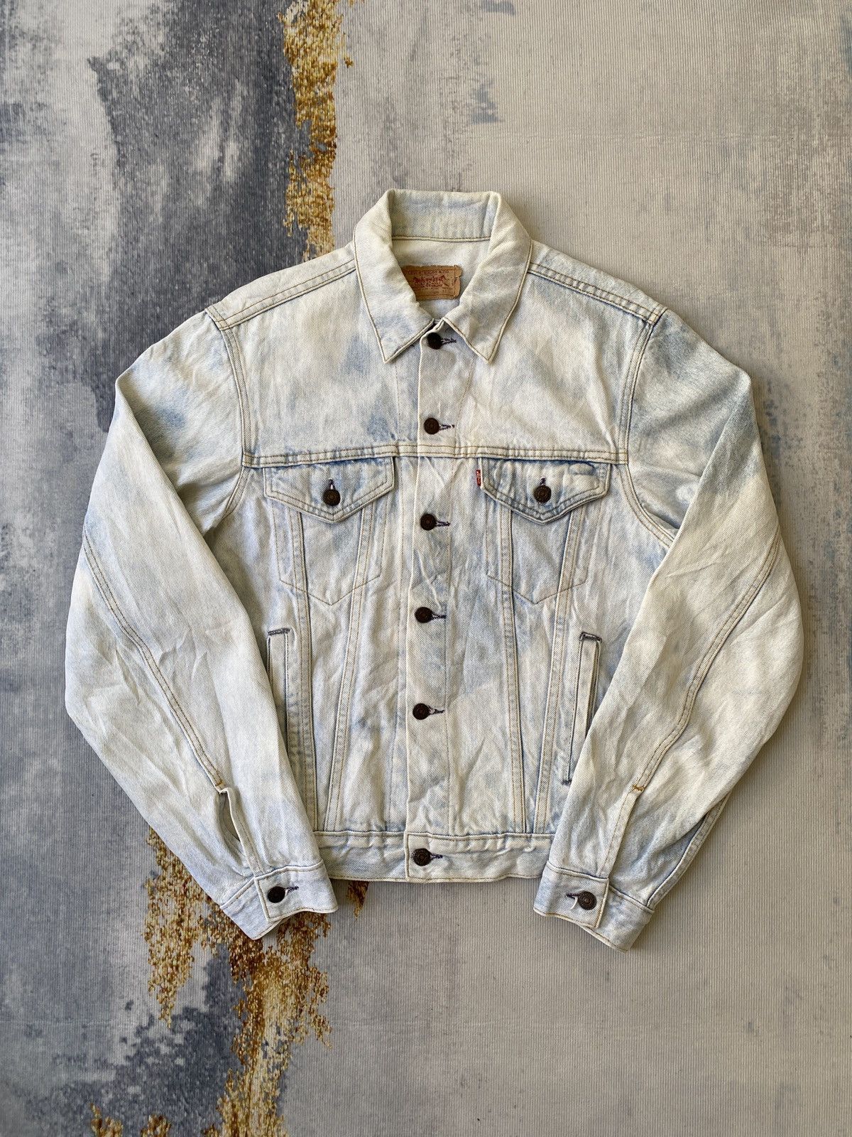 Levi's Vintage 80’s Levis Stonewashed Trucker Denim Jacket Size US M / EU 48-50 / 2 - 1 Thumbnail