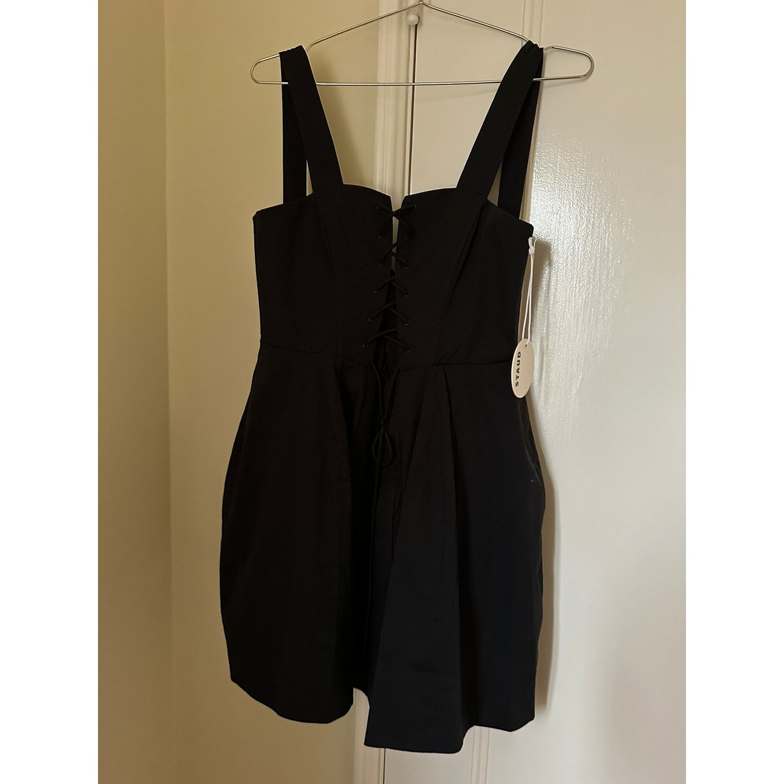 staud wayfaring dress black Staud