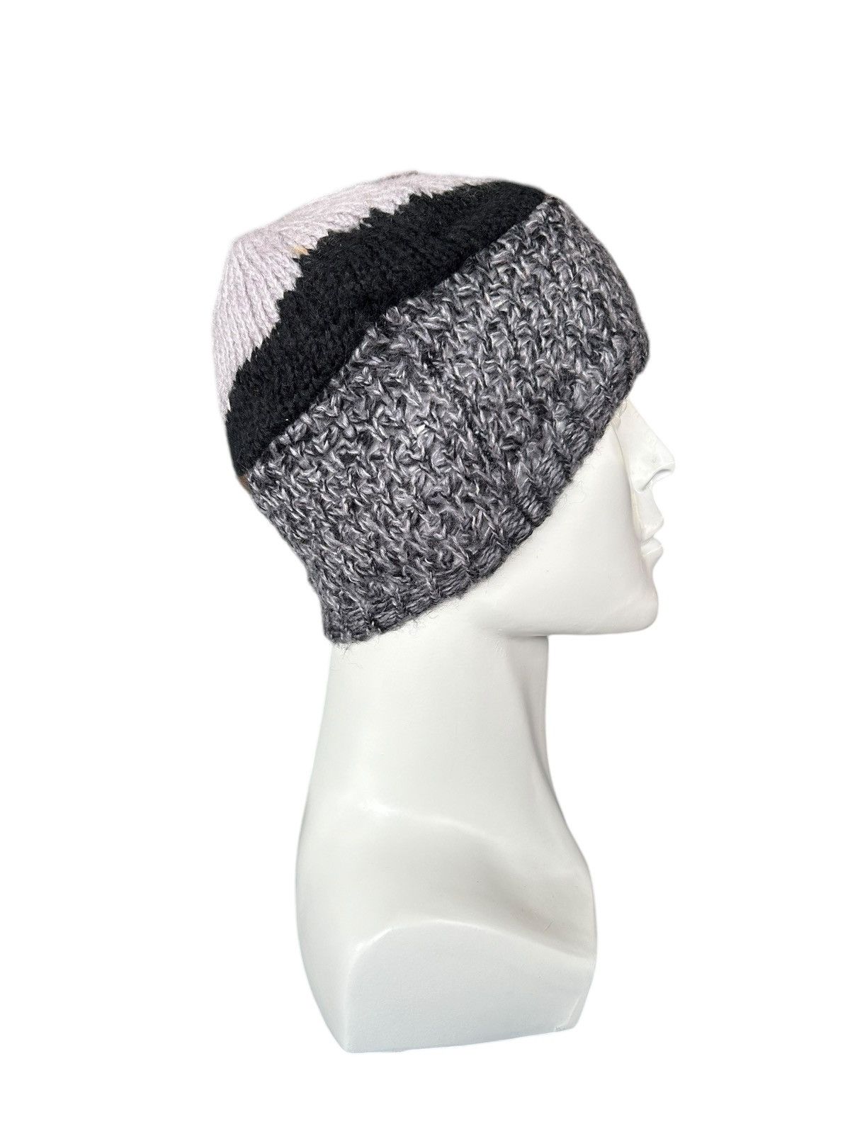 Japanese Brand × Kapital × Vintage Crochet Knitted Handmade Rare Design Beanie Hats☠️☠️ Size ONE SIZE - 3 Thumbnail