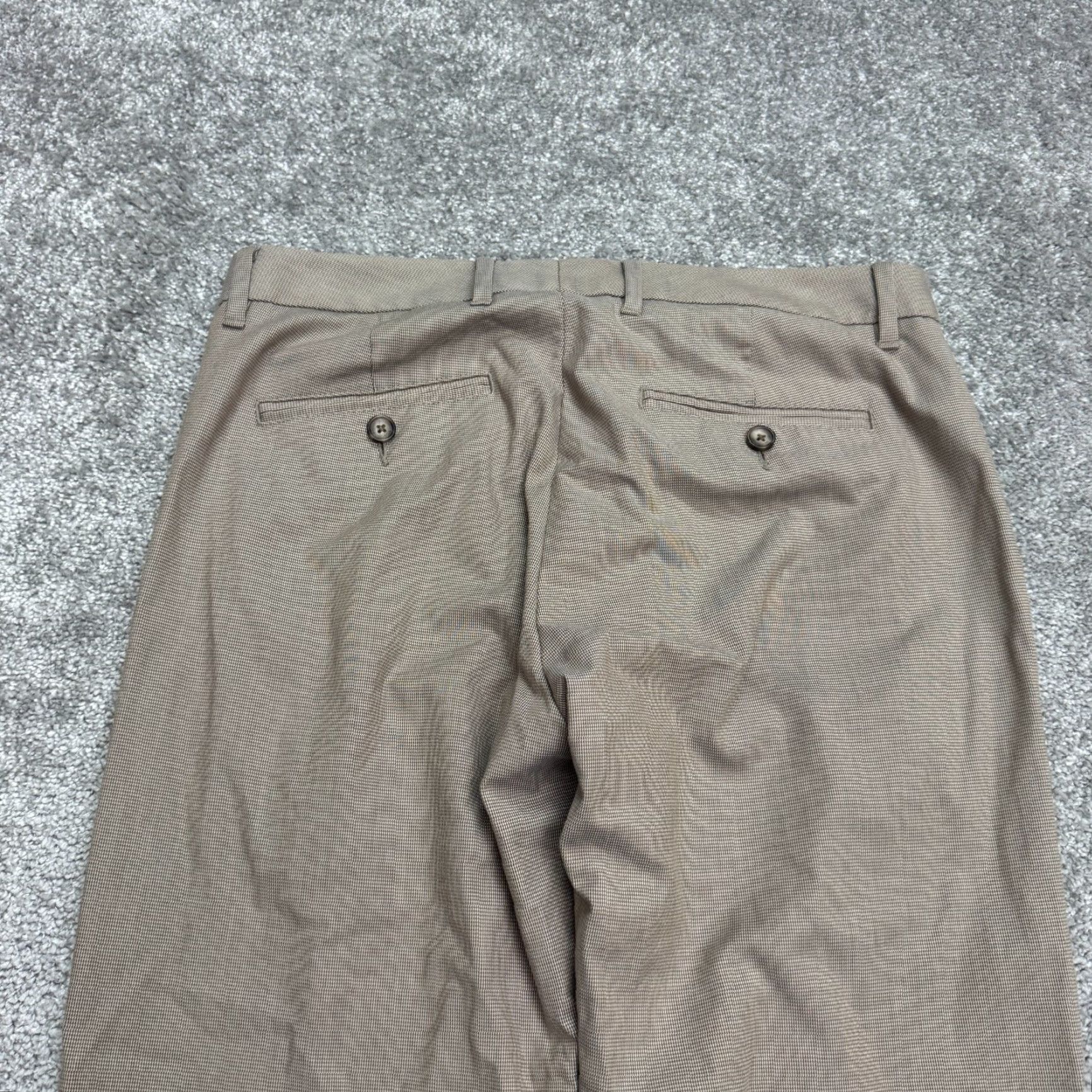 Bonobos Bonobos Weekday Warrior Slim Fit Dress Pants Mens 29x30 Brown Microcheck Slim Modern Business Casual Mens Size US 29 - 4 Thumbnail