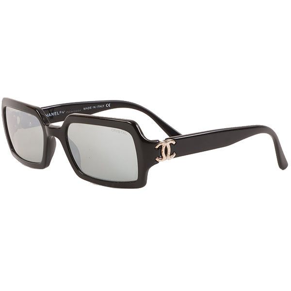 image of Chanel Side Cc Mark Color Lense Sunglasses Black, Women's