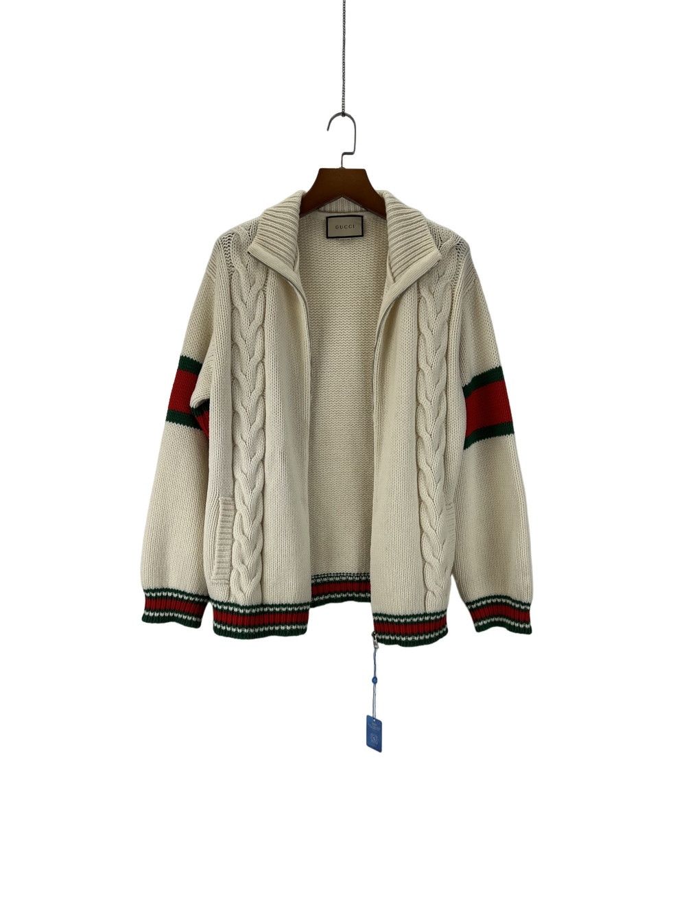 トップス GUCCI by TOM FORD web stripe zip knit Gucci × Tom Ford Zip Knit Sweater | Grailed