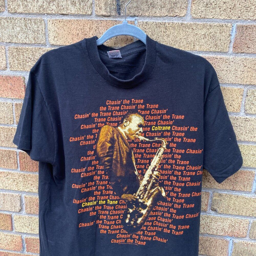 Fruit Of The Loom Vintage 1994 John Coltrane Chasin The Trane Jazz Tee T Shir Size US L / EU 52-54 / 3 - 6 Thumbnail