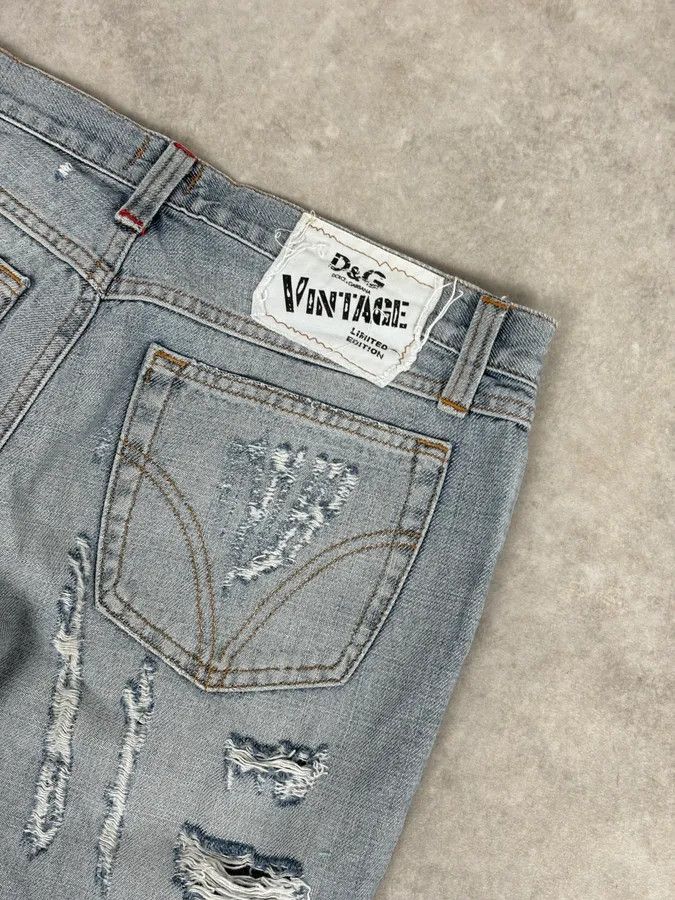 Dolce & Gabbana AW2005 Dolce & Gabbana Grey Denim Batman Graphic Distressed Jeans Size US 32 / EU 48 - 12 Thumbnail