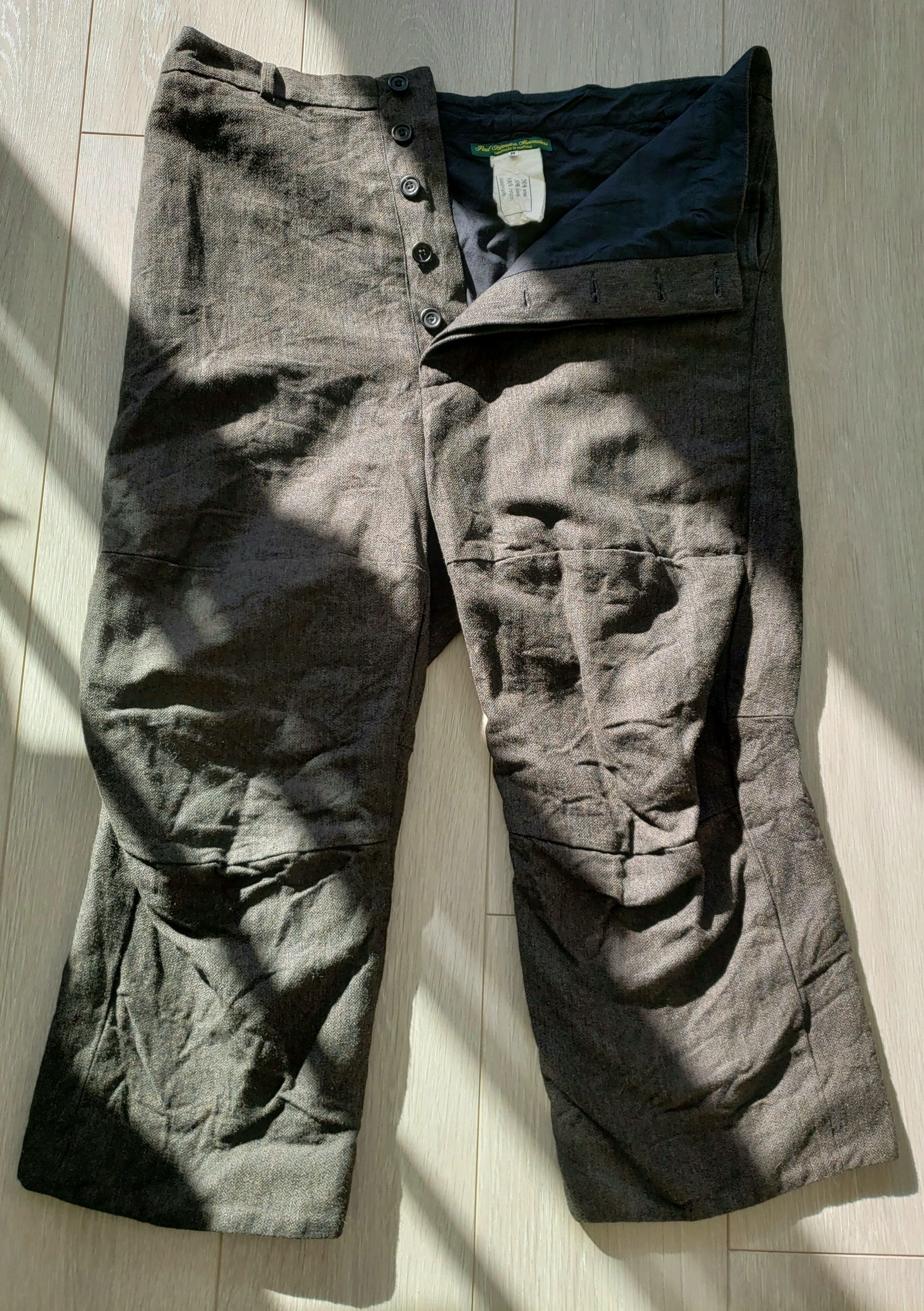 image of Paul Harnden Shoemakers Lancashire Trousers in Olive Tweed, Men's (Size 34)