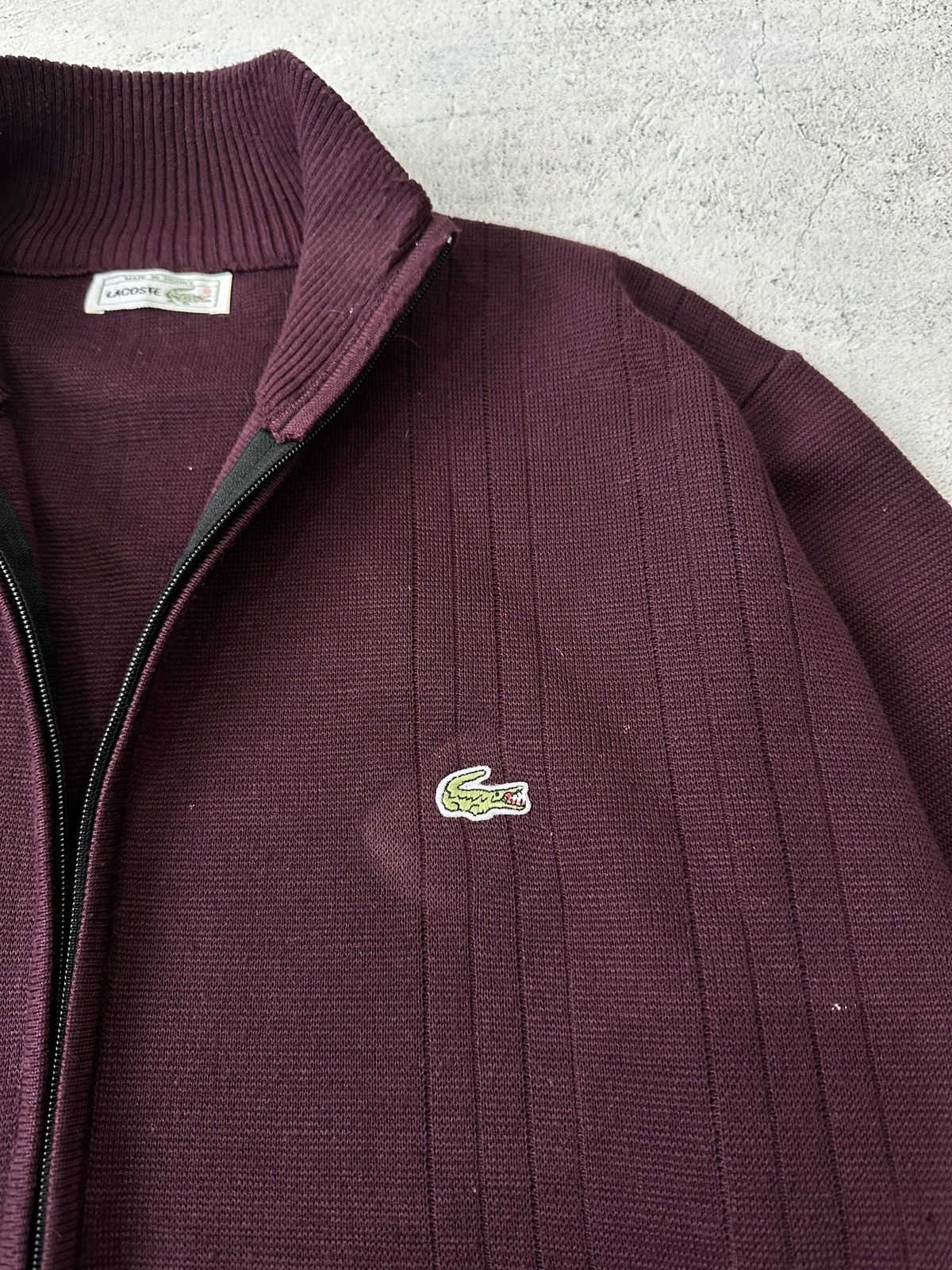 Lacoste × Vintage Vintage Lacoste Zip Up Sweater Size US L / EU 52-54 / 3 - 6 Thumbnail