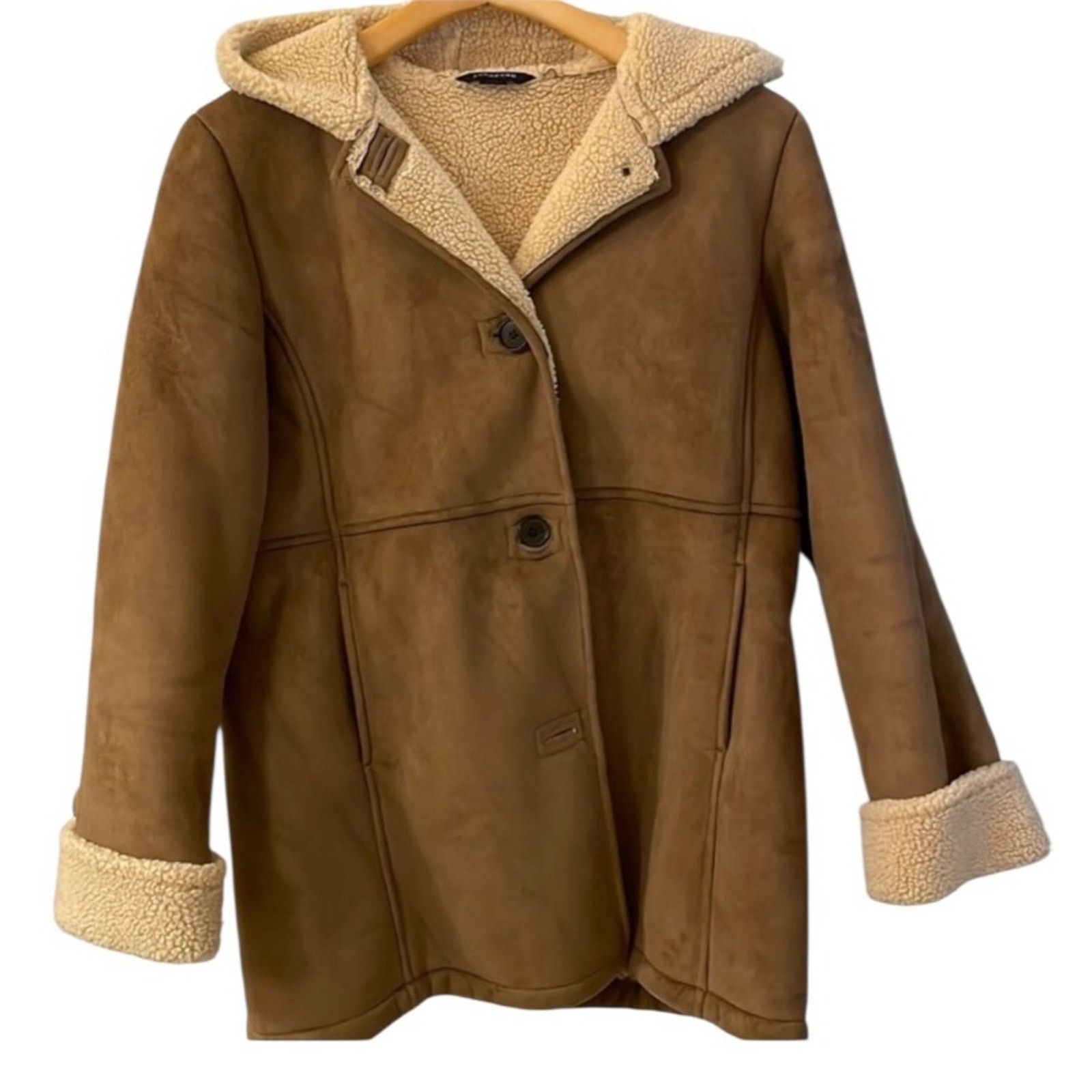 Lands' End Lands End Faux Suede Fleece Lined Coat Size XL / US 12-14 / IT 48-50 - 2 Thumbnail