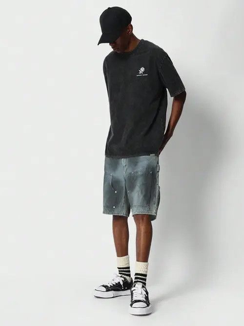 Jean Washed Shorts Printed Graphic Size US 32 / EU 48 - 4 Thumbnail