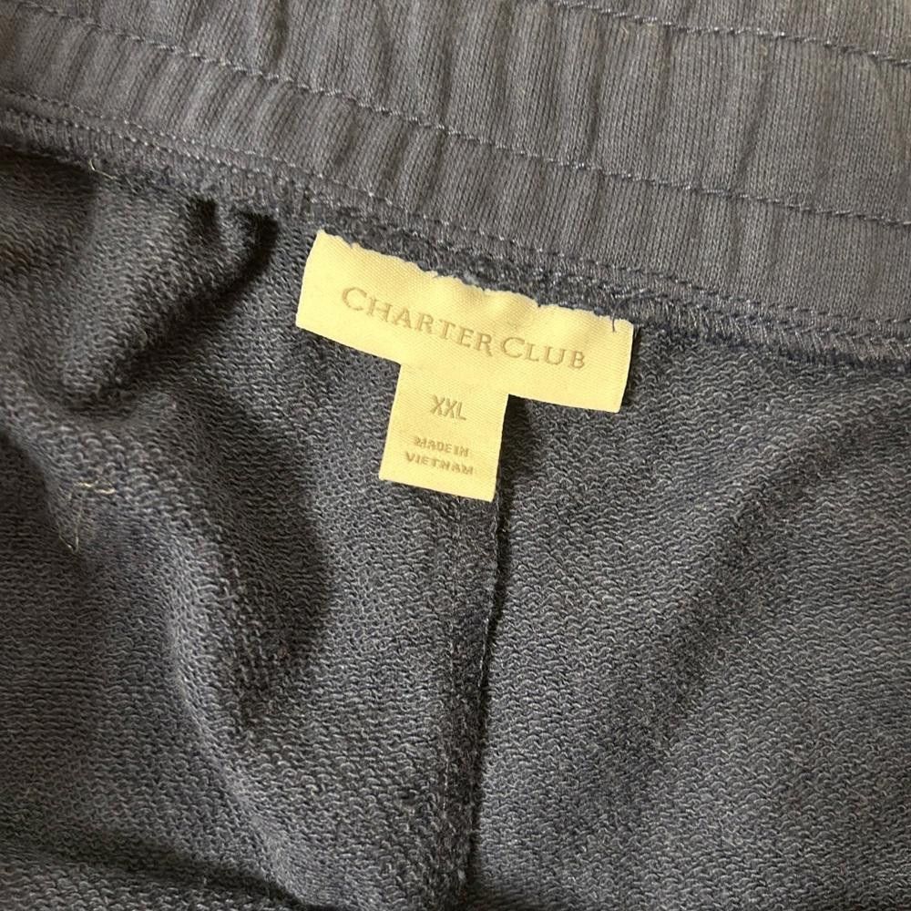 Designer Charter Club l NWT French Terry Navy Joggers XXL Size 42" / US 20 - 7 Thumbnail