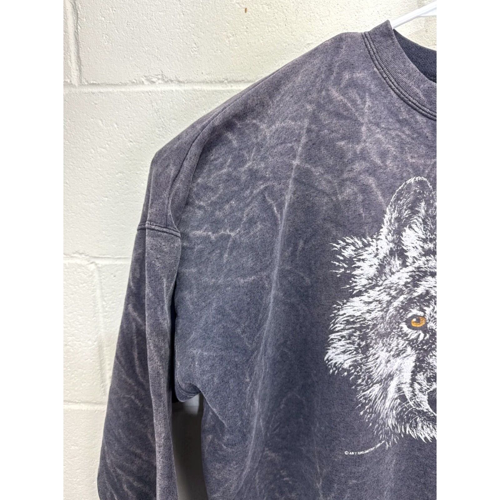 Vintage VINTAGE Art Unlimited Wolf Sweater Pullover Men 2XL Graphic Print 90s USA Fall Winter Size US XXL / EU 58 / 5 - 5 Thumbnail