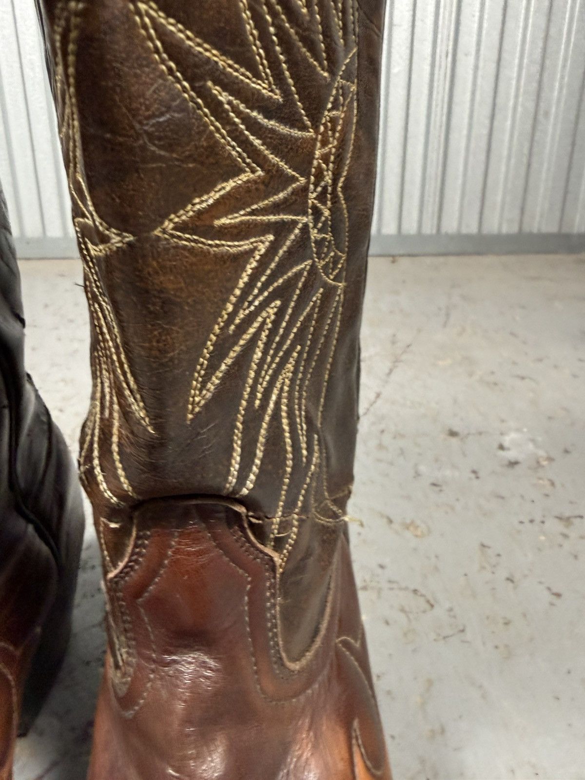 Boulet 80s Vintage Boulet Boots Canada Cowhide Cowboy Bootd Size US 9.5 / EU 42-43 - 8 Thumbnail