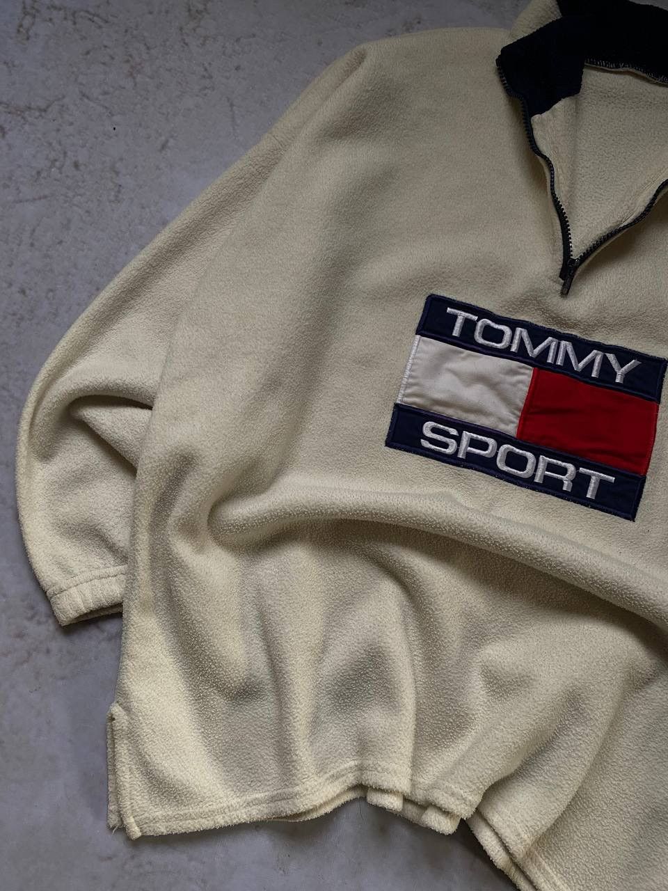 Tommy Hilfiger × Vintage Vintage Tommy Hilfiger Sport Big Logo 1/4 Zip Fleece Y2K Size US M / EU 48-50 / 2 - 4 Thumbnail
