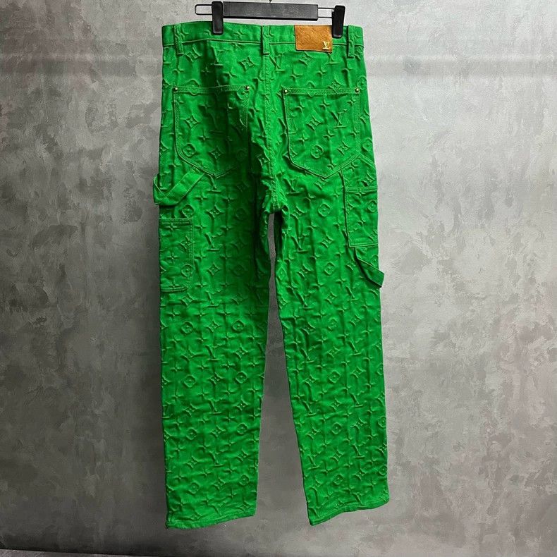 Louis Vuitton Louis Vuitton Green Work Solid Jeans Size US 32 / EU 48 - 2 Thumbnail