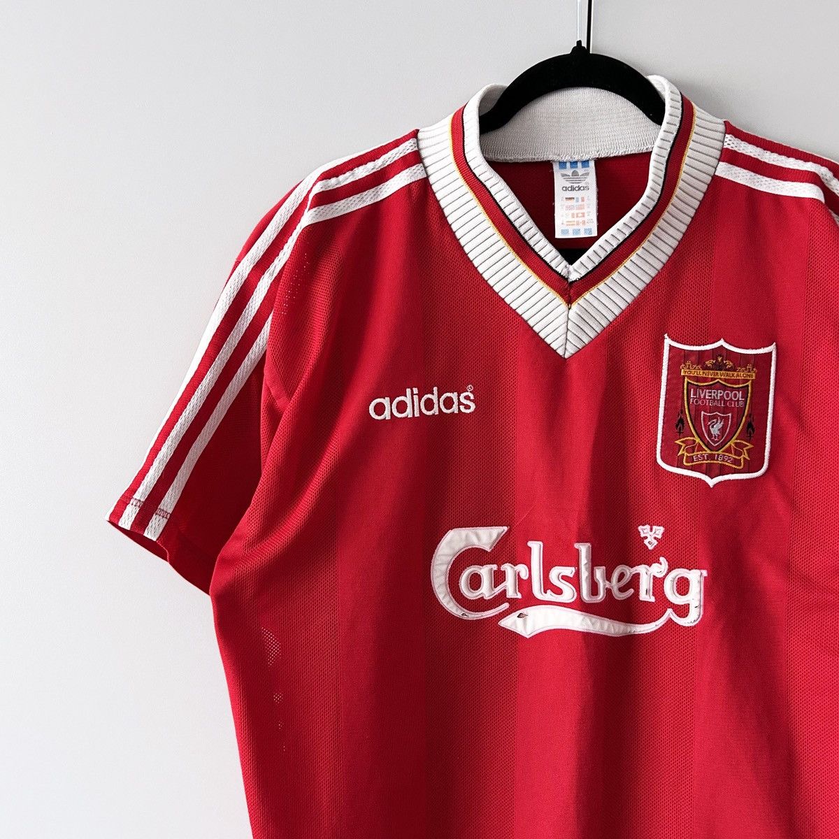 Adidas Liverpool 1995 1996 home rare vintage Size US XL / EU 56 / 4 - 2 Thumbnail