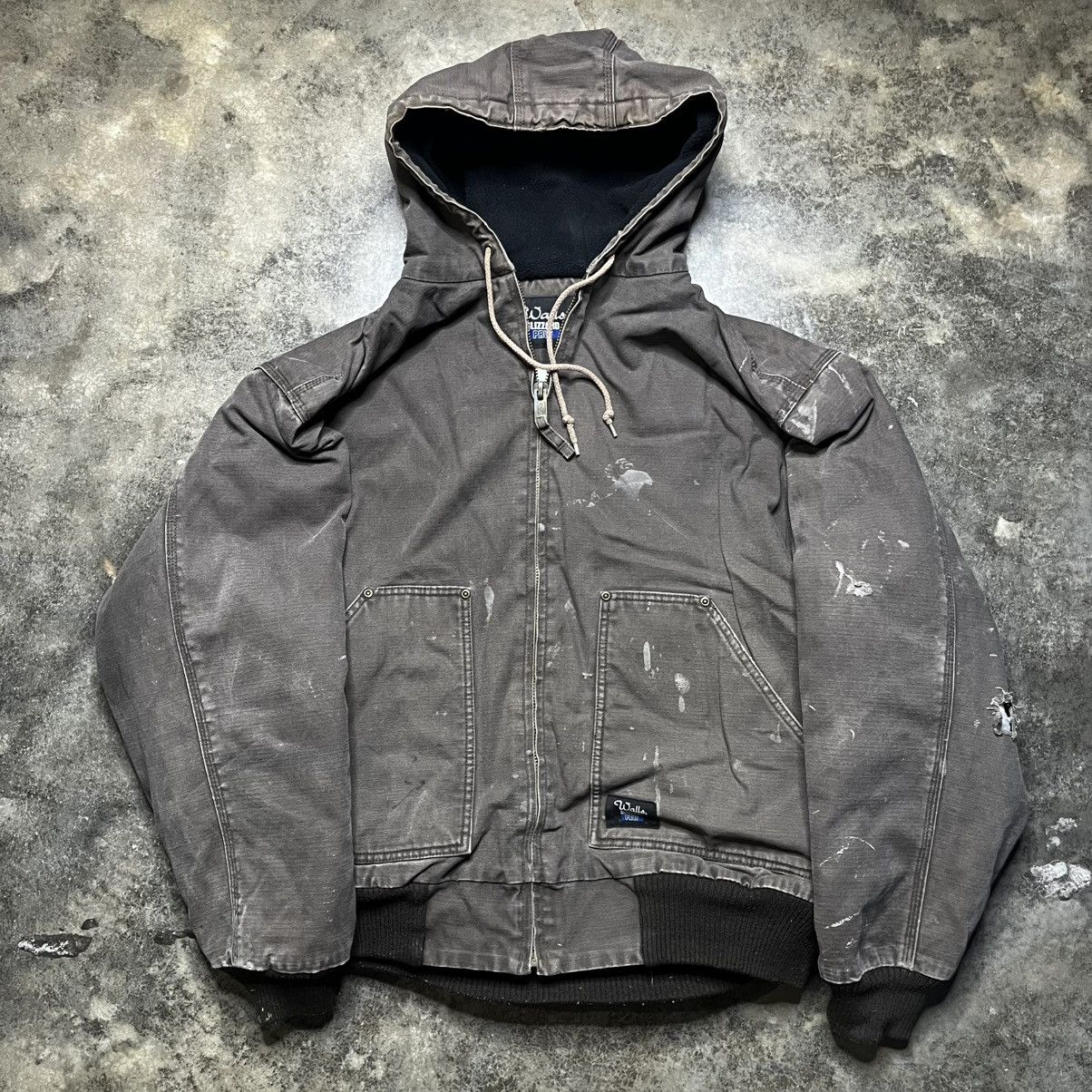 Vintage vintage carhartt style zip up distressed jacket Size US L / EU 52-54 / 3 - 4 Thumbnail