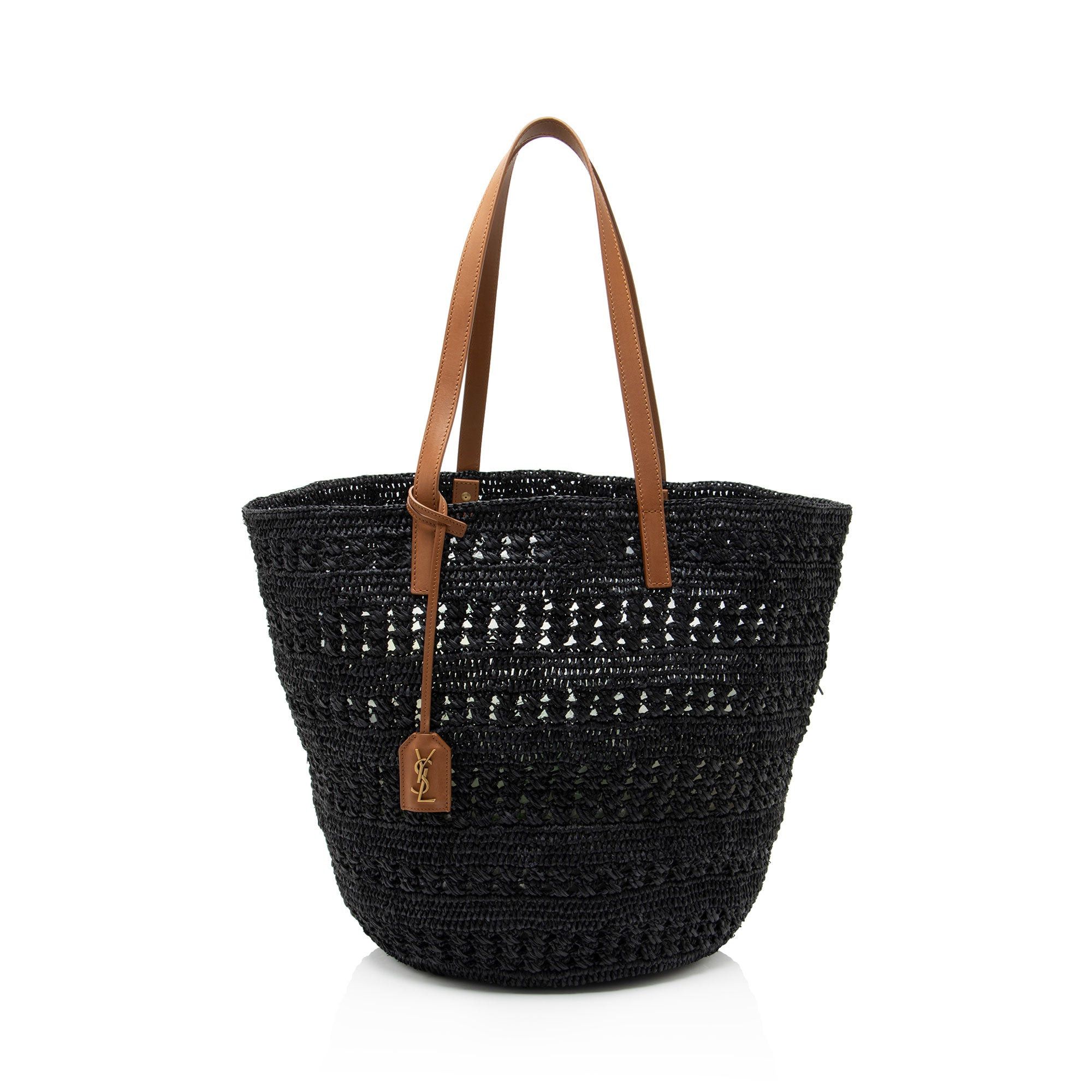 Saint Laurent Paris Saint Laurent Raffia Panier Medium Tote Size ONE SIZE - 1 Thumbnail
